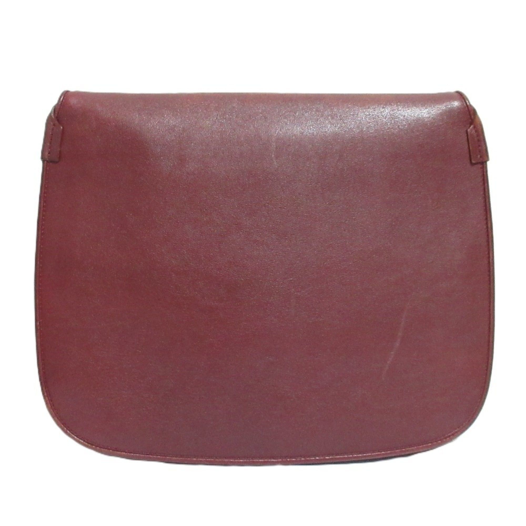 Cartier Cartier Must Line Leather Shoulder Bag, Bordeaux, Women's Size ONE SIZE - 2 Thumbnail