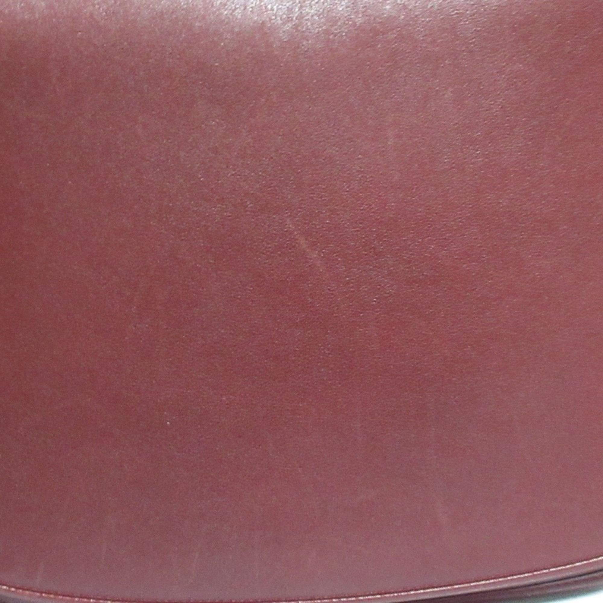 Cartier Cartier Must Line Leather Shoulder Bag, Bordeaux, Women's Size ONE SIZE - 18 Thumbnail