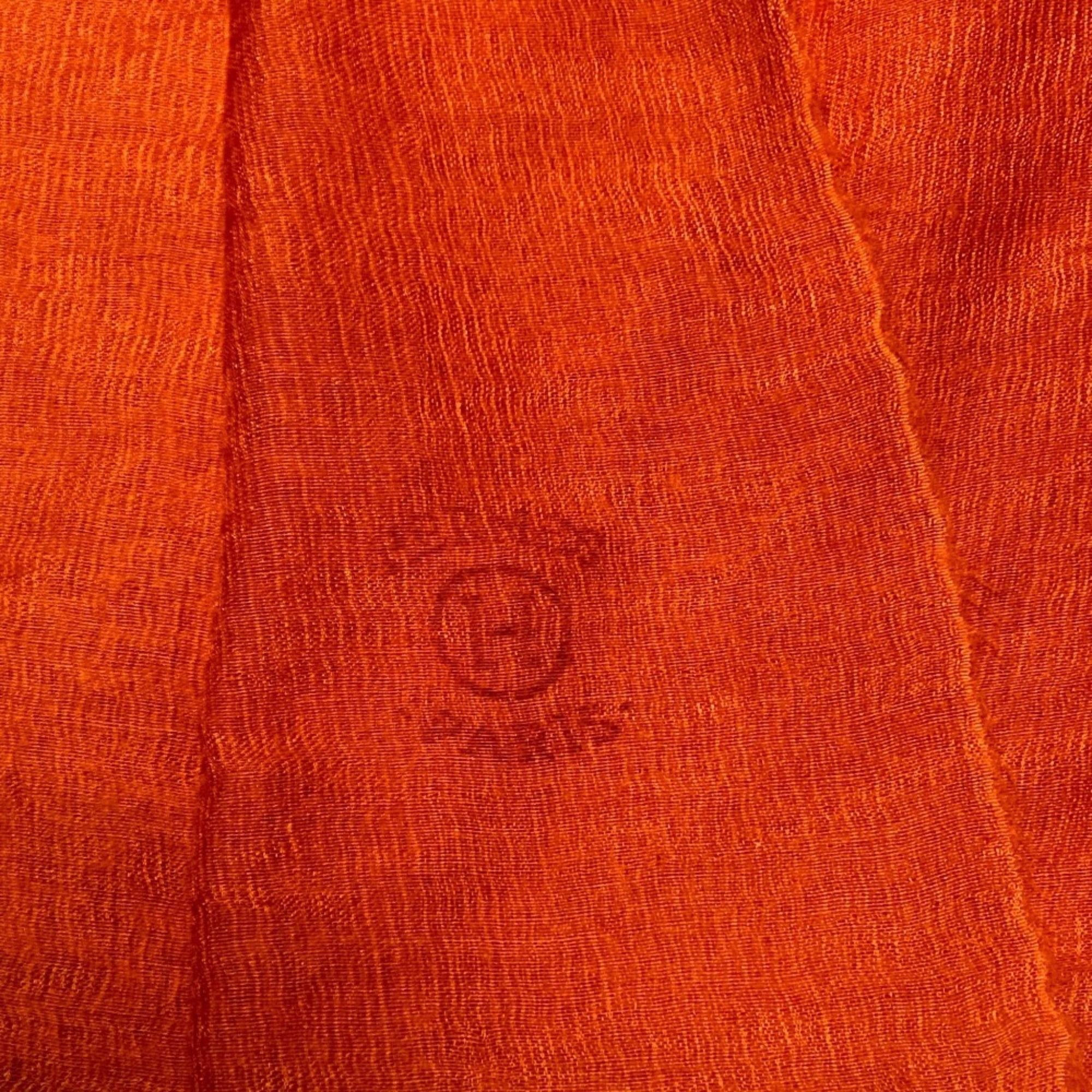Hermes HERMES Cashmere Silk Sheer Stole Shawl Orange Women's Size ONE SIZE - 2 Thumbnail