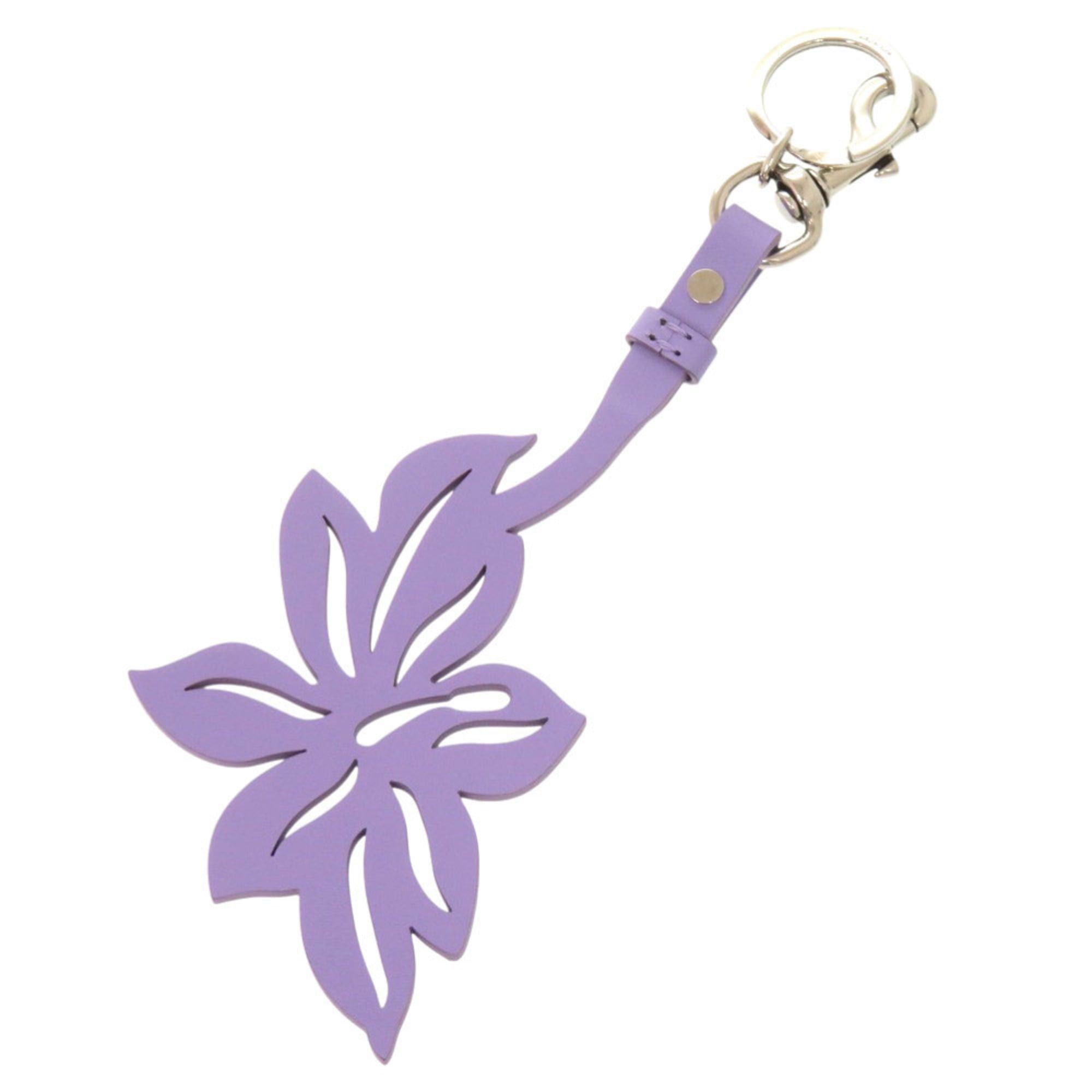 Gucci Gucci Flower Motif Leather Purple Keychain 1492 GUCCI Size ONE SIZE - 3 Thumbnail