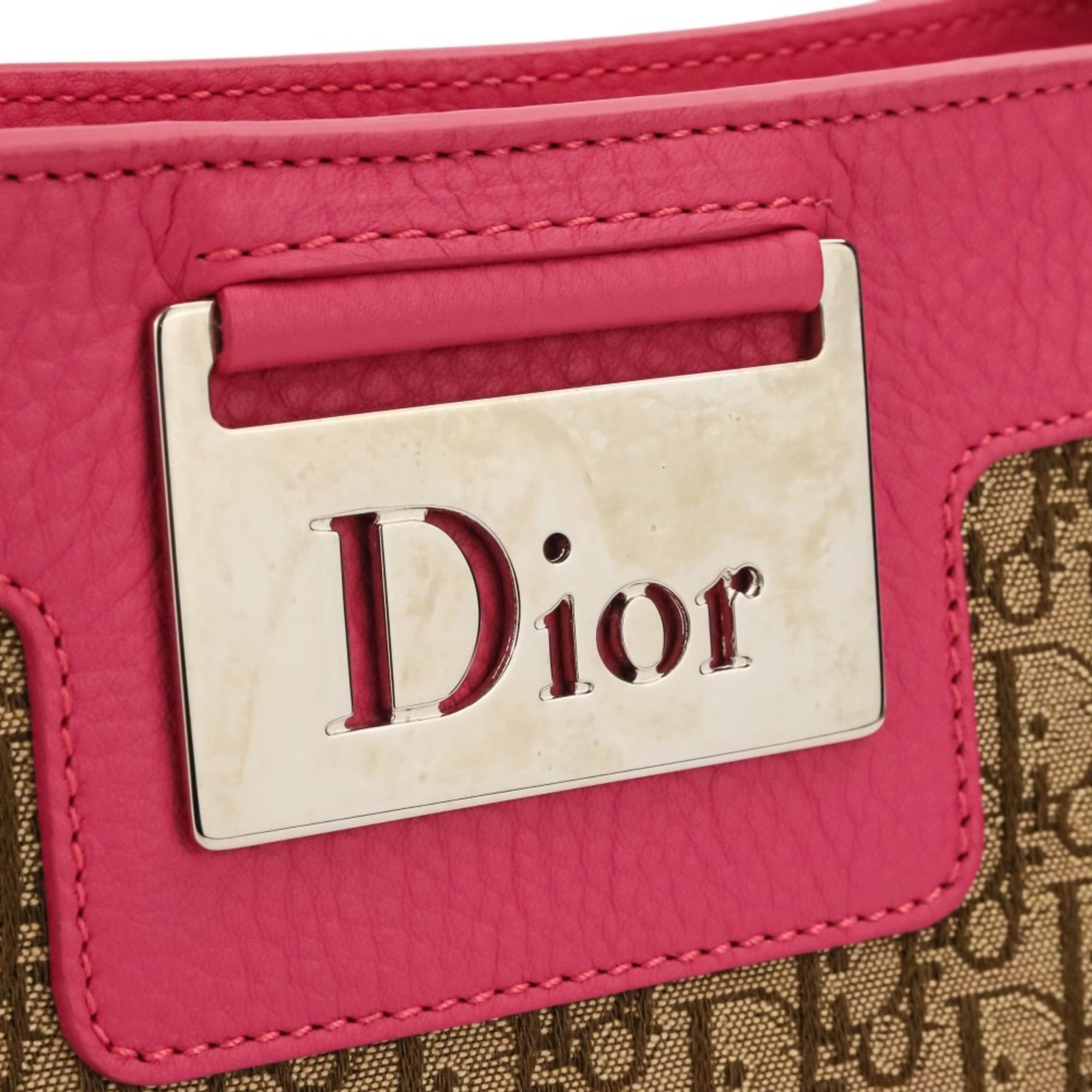Dior Christian Dior Trotter Street Chic Handbag, Beige Pink, Women's Size ONE SIZE - 12 Thumbnail