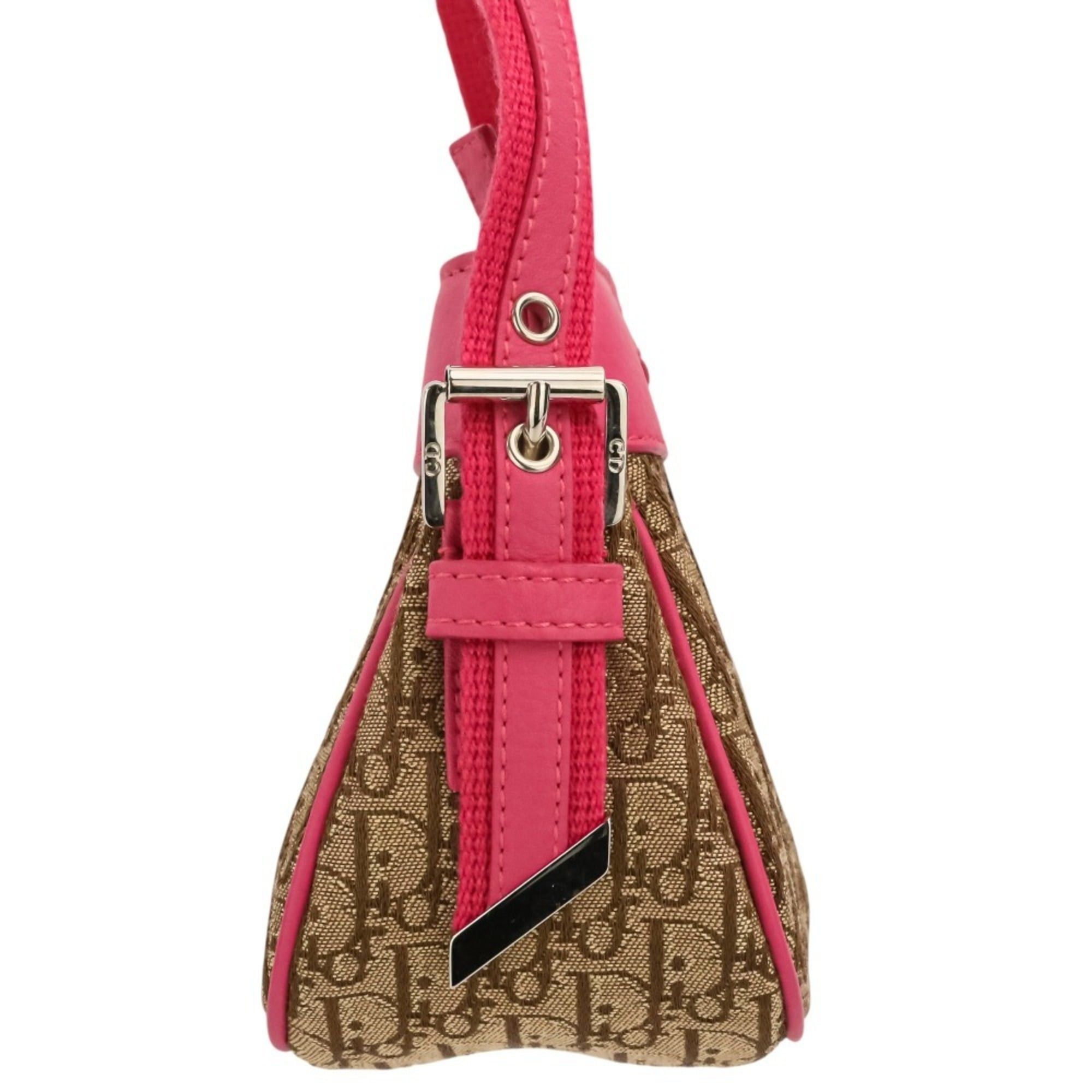 Dior Christian Dior Trotter Street Chic Handbag, Beige Pink, Women's Size ONE SIZE - 4 Thumbnail