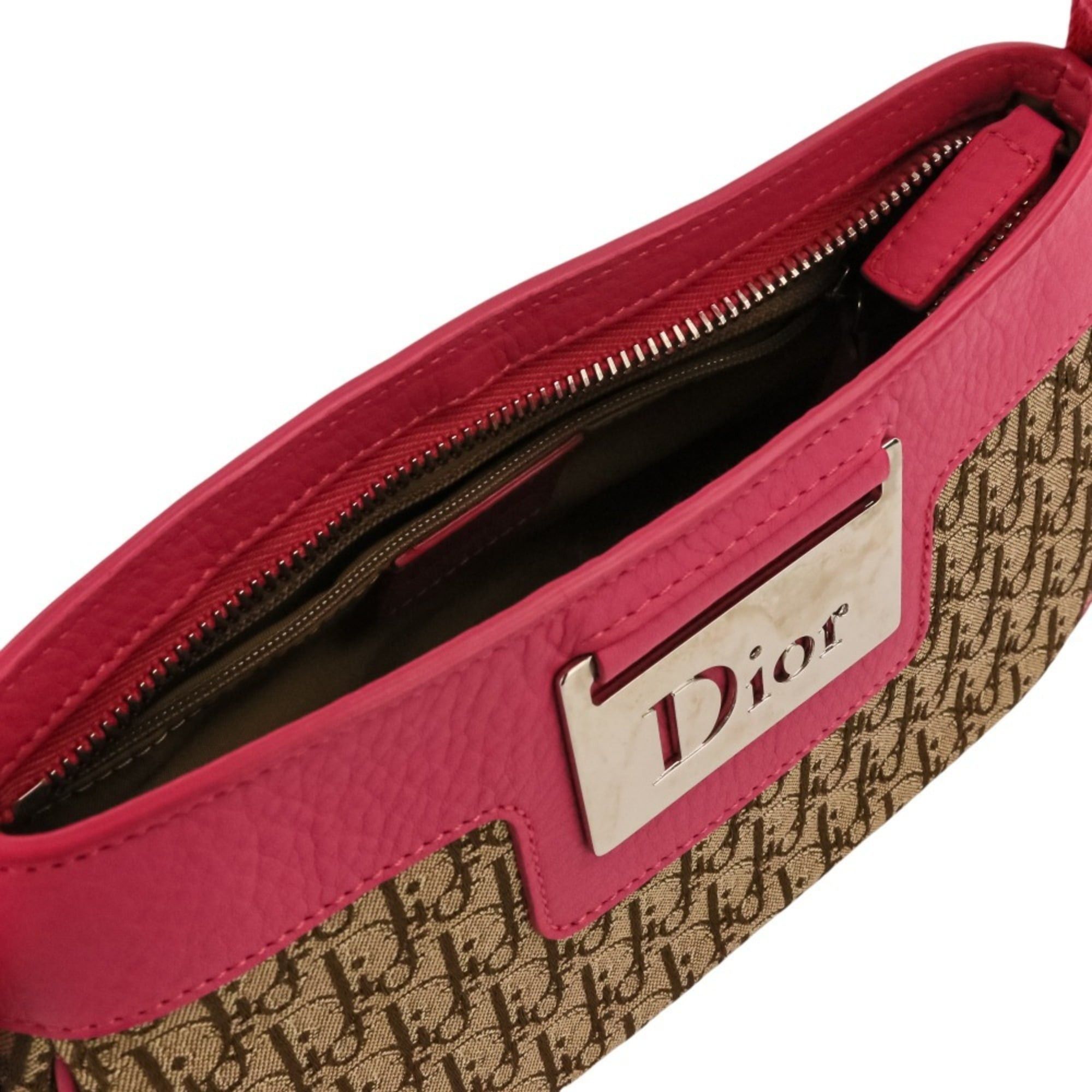 Dior Christian Dior Trotter Street Chic Handbag, Beige Pink, Women's Size ONE SIZE - 10 Thumbnail
