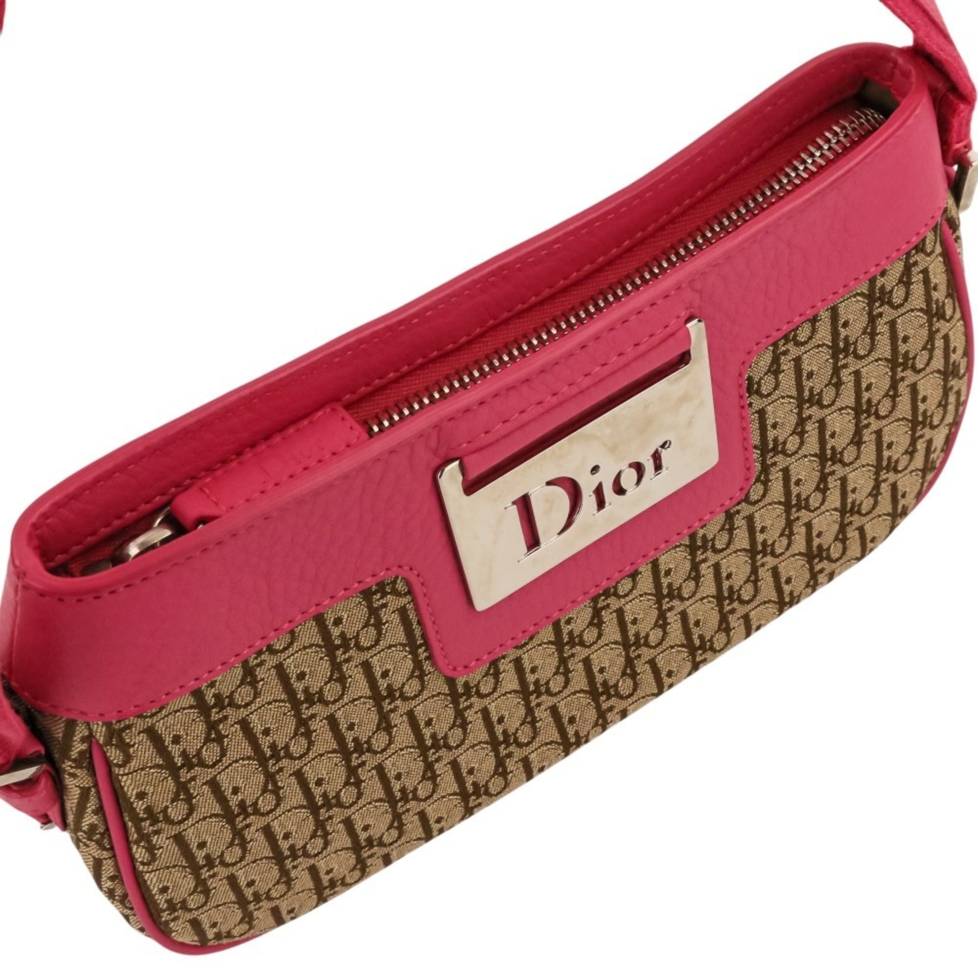 Dior Christian Dior Trotter Street Chic Handbag, Beige Pink, Women's Size ONE SIZE - 9 Thumbnail