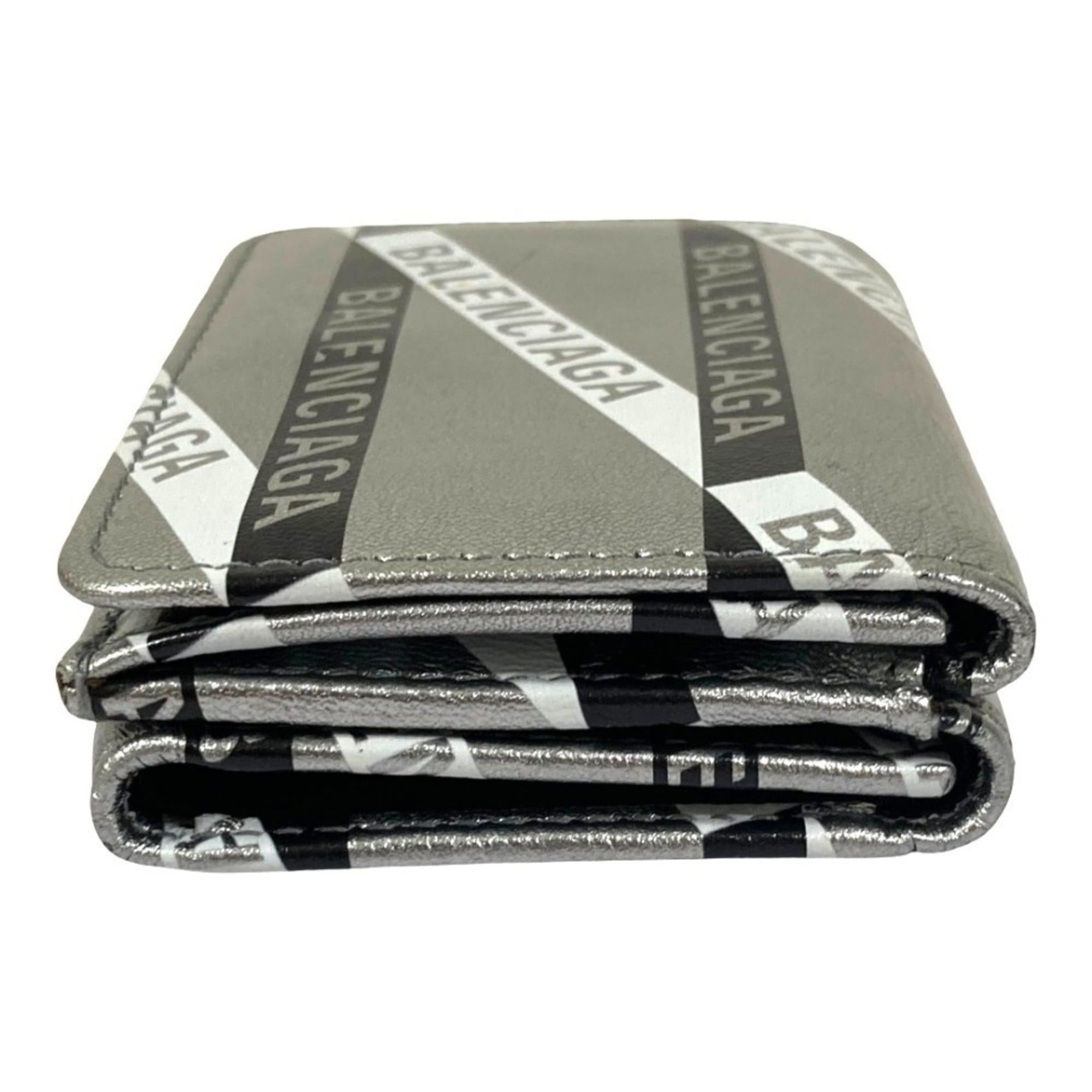 Balenciaga BALENCIAGA Everyday Compact Wallet, 551921, Silver, Women's Size ONE SIZE - 6 Thumbnail