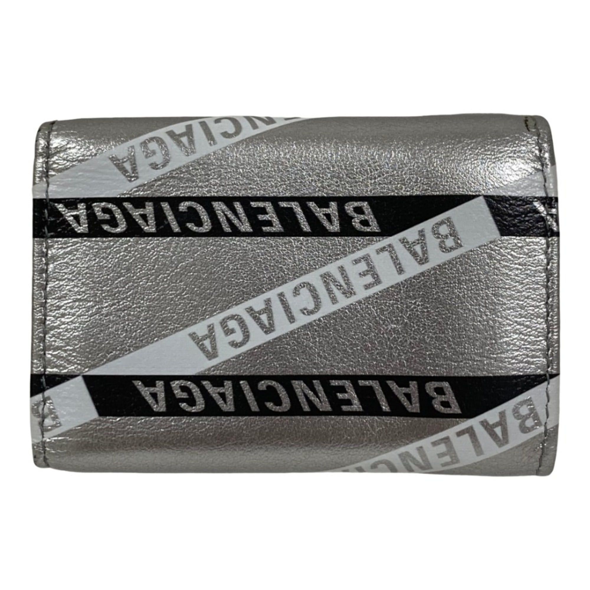 Balenciaga BALENCIAGA Everyday Compact Wallet, 551921, Silver, Women's Size ONE SIZE - 2 Thumbnail