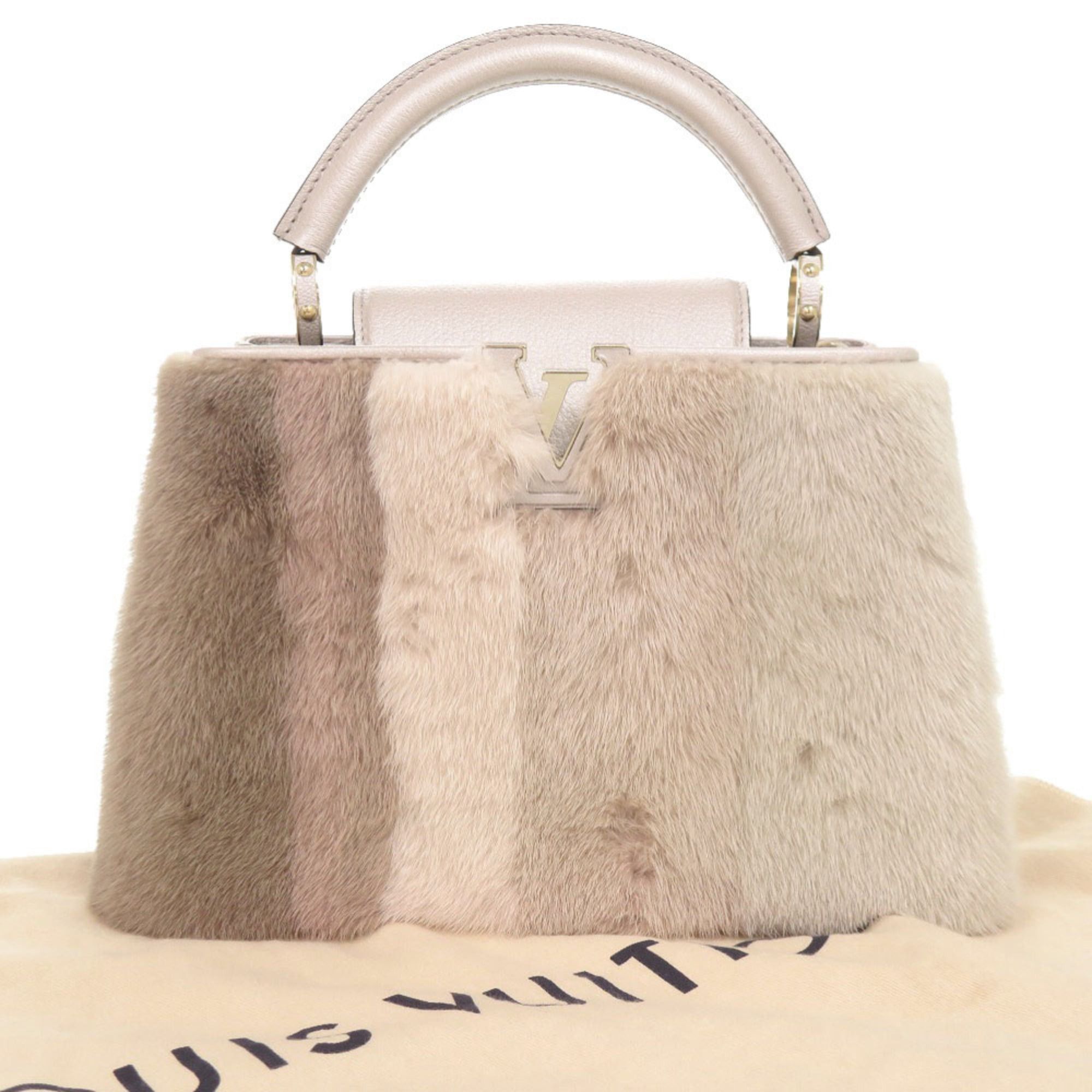 Louis Vuitton Louis Vuitton Capucines BB Mink Champagne Pink Handbag LV 1183 LOUIS VUITTON Size ONE SIZE - 2 Thumbnail