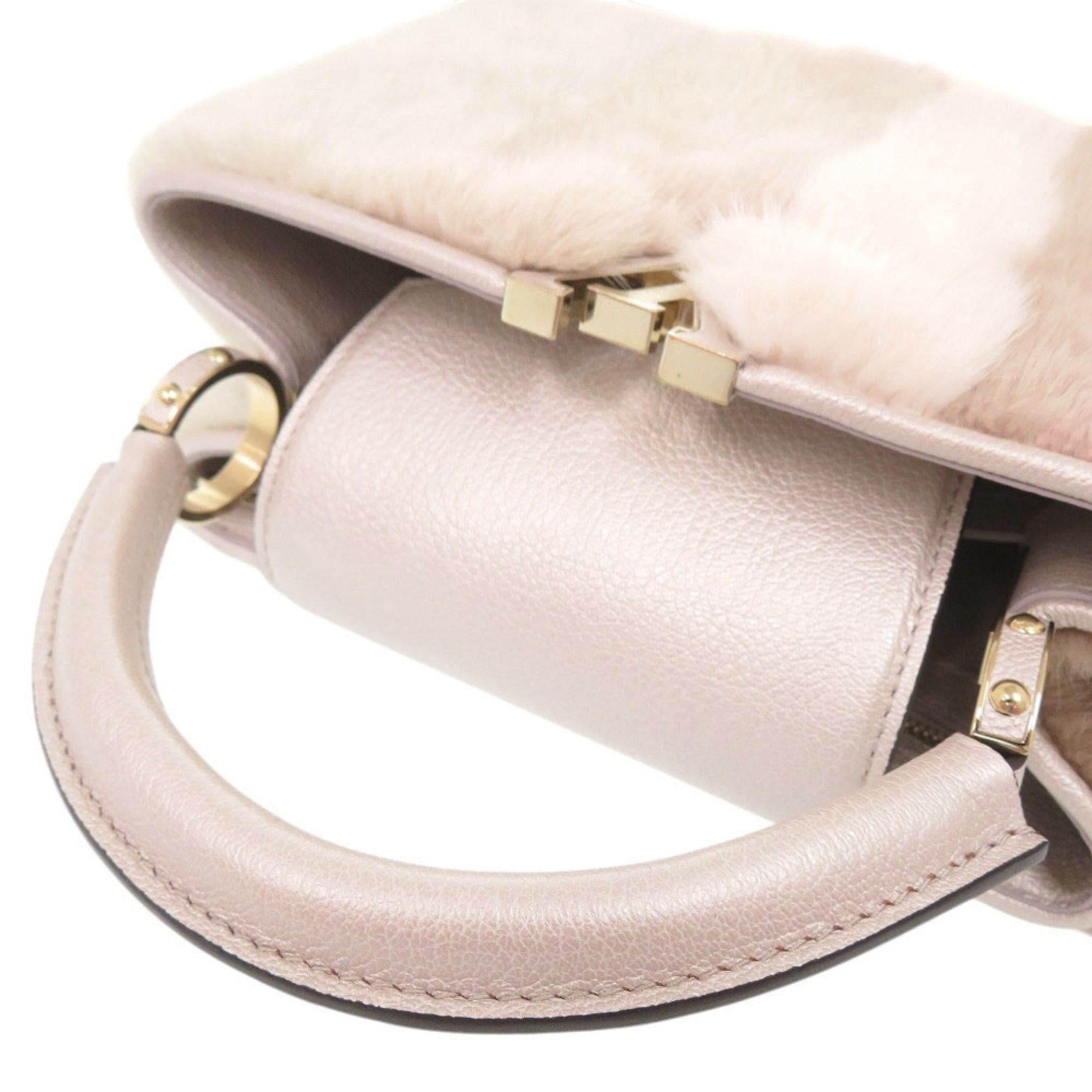 Louis Vuitton Louis Vuitton Capucines BB Mink Champagne Pink Handbag LV 1183 LOUIS VUITTON Size ONE SIZE - 6 Thumbnail