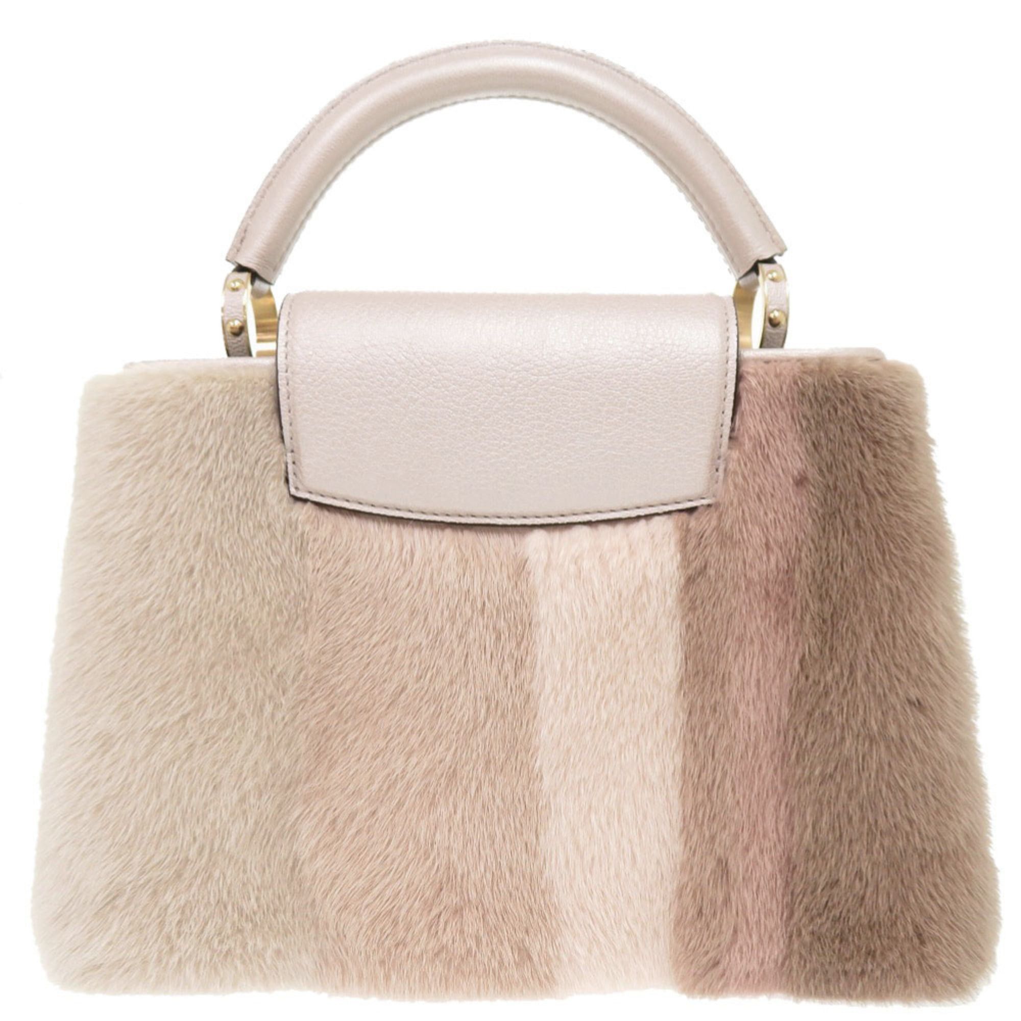 Louis Vuitton Louis Vuitton Capucines BB Mink Champagne Pink Handbag LV 1183 LOUIS VUITTON Size ONE SIZE - 3 Thumbnail
