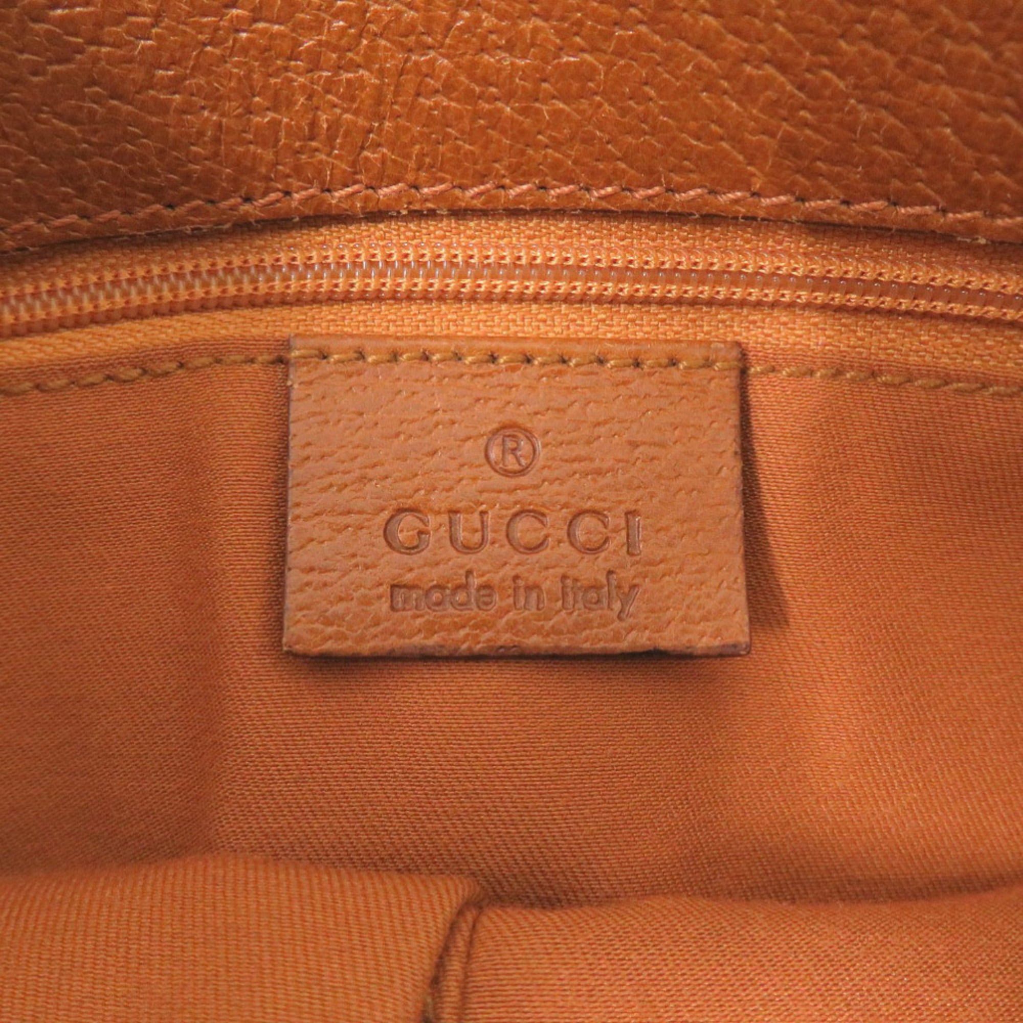 Gucci Gucci 120840 GG Canvas Leather Beige Tote Bag 0437GUCCI Size ONE SIZE - 8 Thumbnail