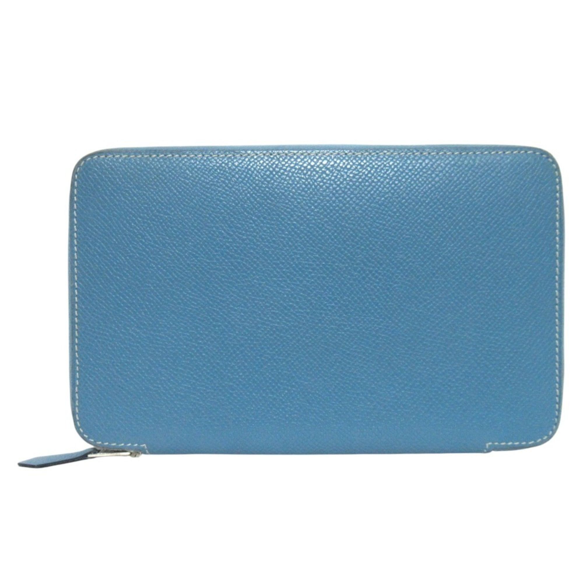 Hermes Hermes Veau Epsom Agenda Zip Round Zipper Notebook Cover □L Stamp Blue Jean Men's Women's Size ONE SIZE - 2 Thumbnail