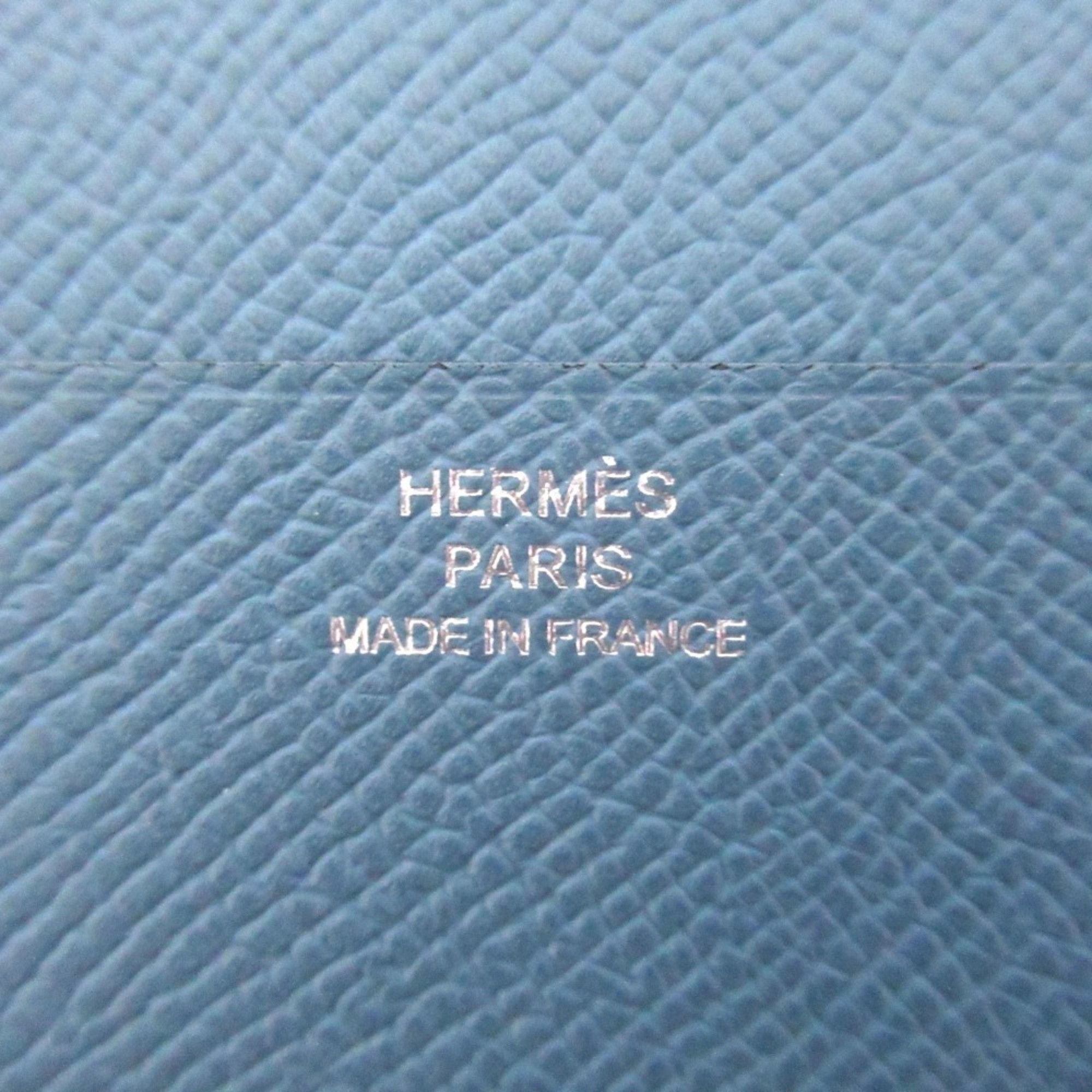 Hermes Hermes Veau Epsom Agenda Zip Round Zipper Notebook Cover □L Stamp Blue Jean Men's Women's Size ONE SIZE - 9 Thumbnail