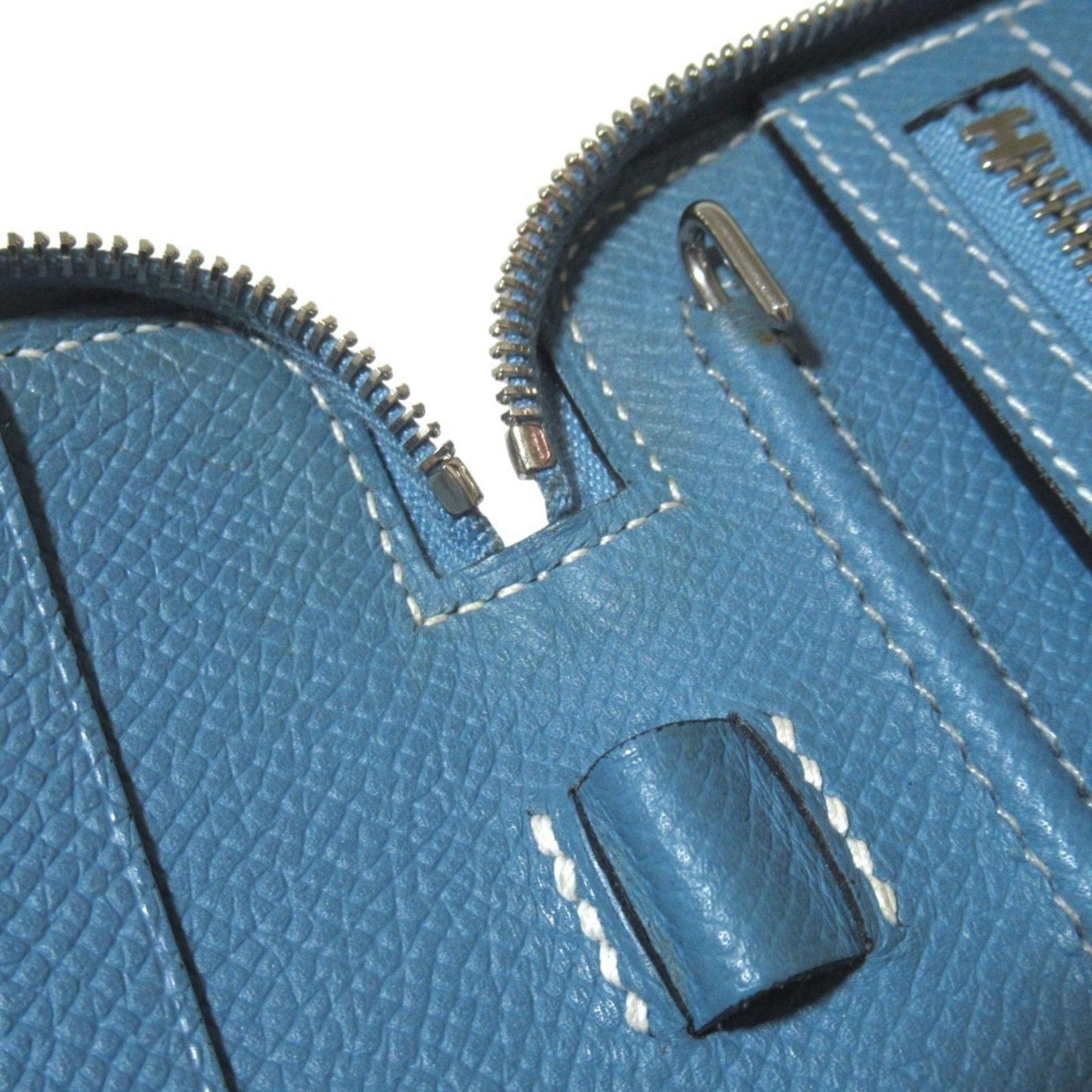 Hermes Hermes Veau Epsom Agenda Zip Round Zipper Notebook Cover □L Stamp Blue Jean Men's Women's Size ONE SIZE - 8 Thumbnail