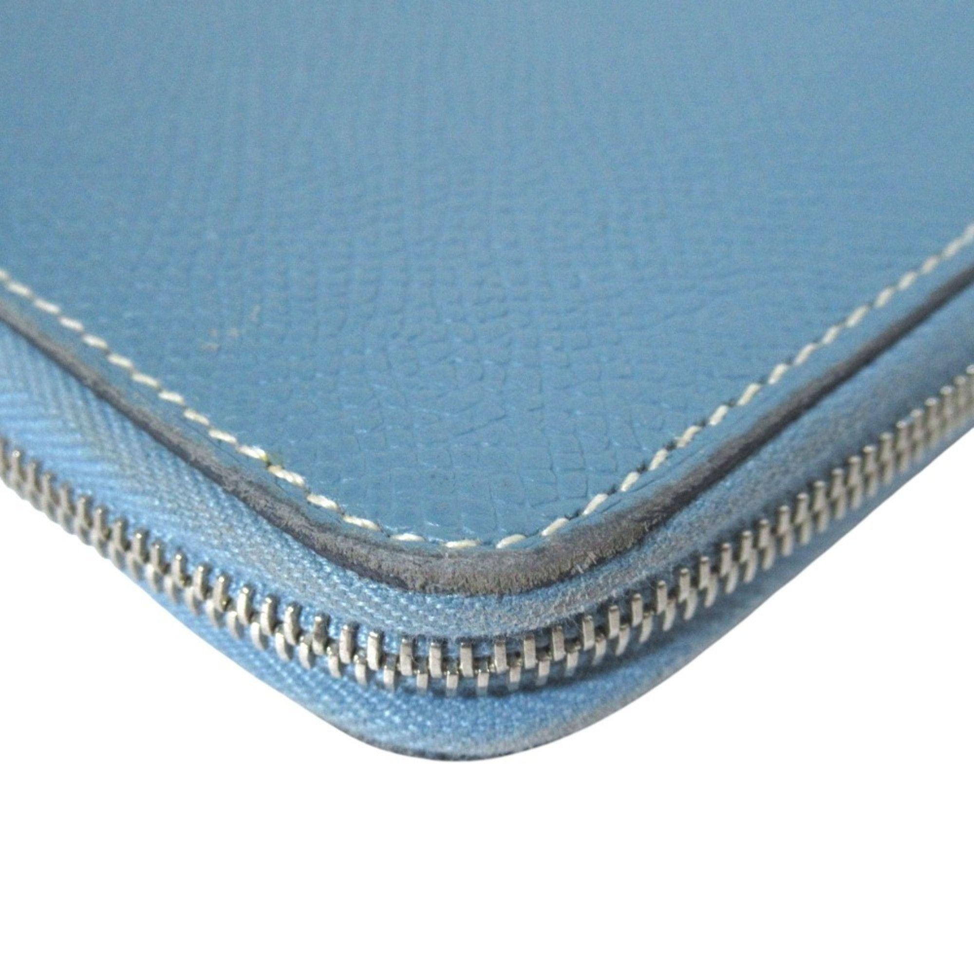 Hermes Hermes Veau Epsom Agenda Zip Round Zipper Notebook Cover □L Stamp Blue Jean Men's Women's Size ONE SIZE - 5 Thumbnail