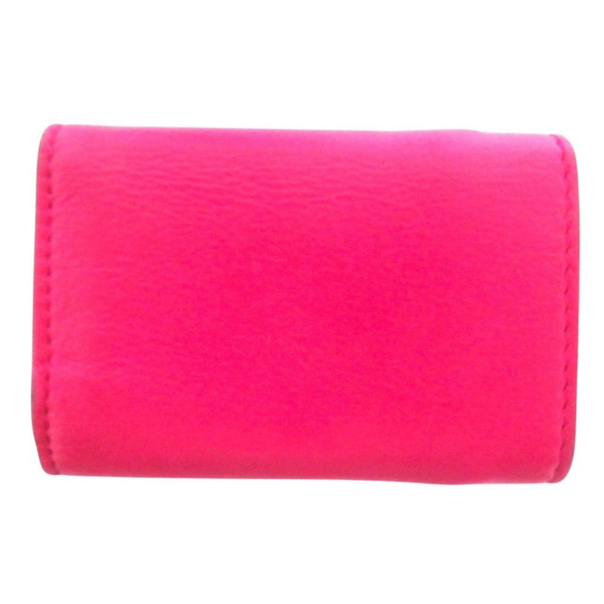 Balenciaga BALENCIAGA Paper Mini Wallet Compact Tri-fold 391446 Pink Men's Women's Size ONE SIZE - 2 Thumbnail