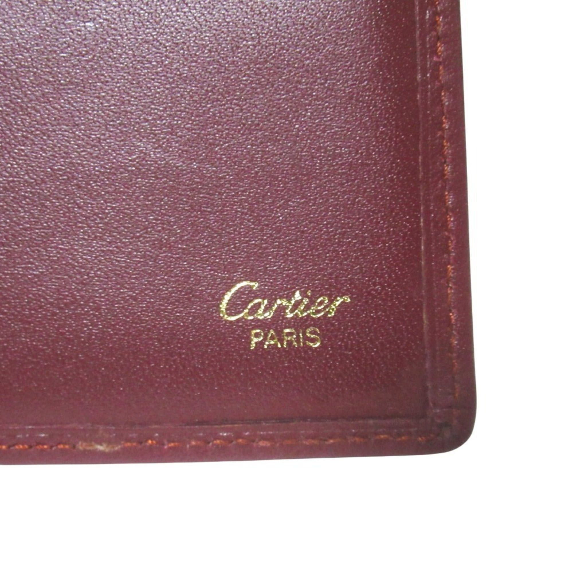 Cartier Cartier Must Line Bi-fold Long Wallet, Bordeaux, Men's/Women's Size ONE SIZE - 5 Thumbnail