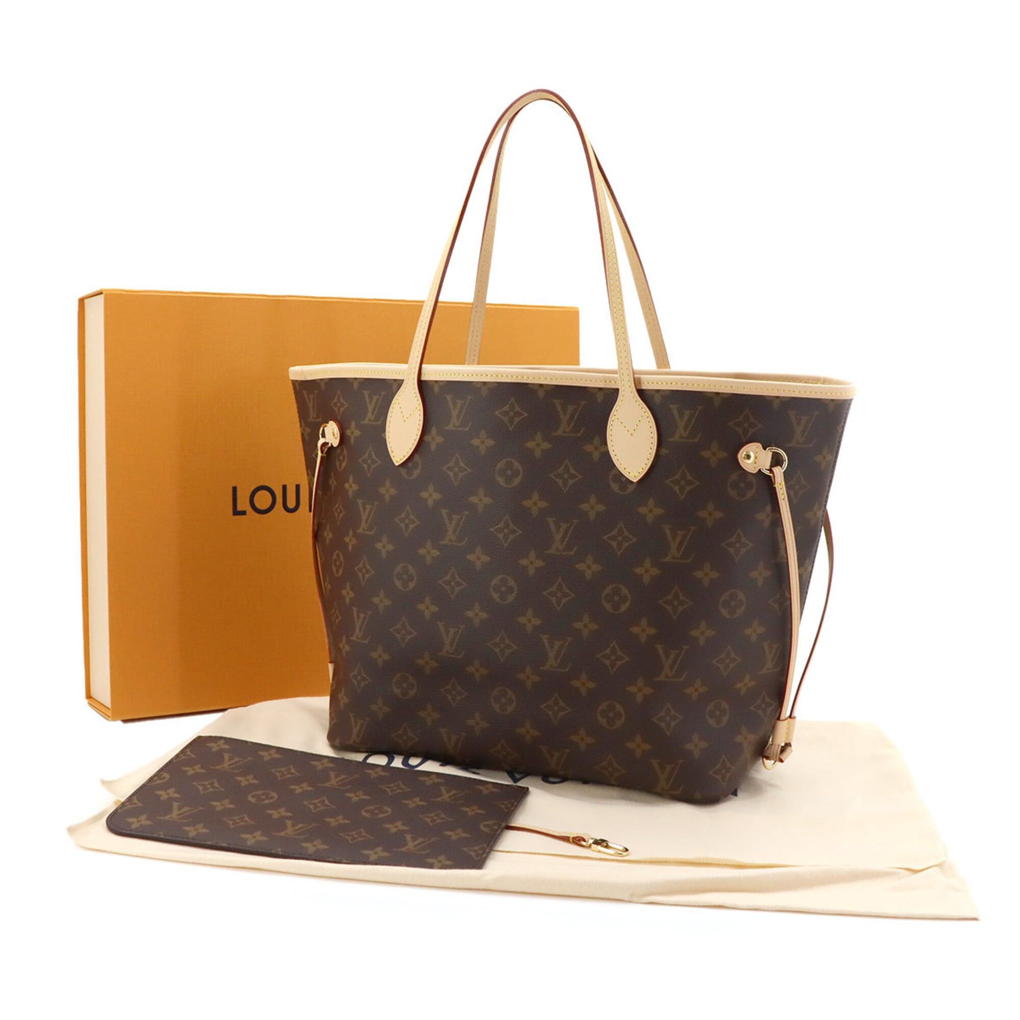 Louis Vuitton Louis Vuitton Monogram Neverfull MM Tote Handbag Brown Rose Beige M46975 RFID Size ONE SIZE - 2 Thumbnail