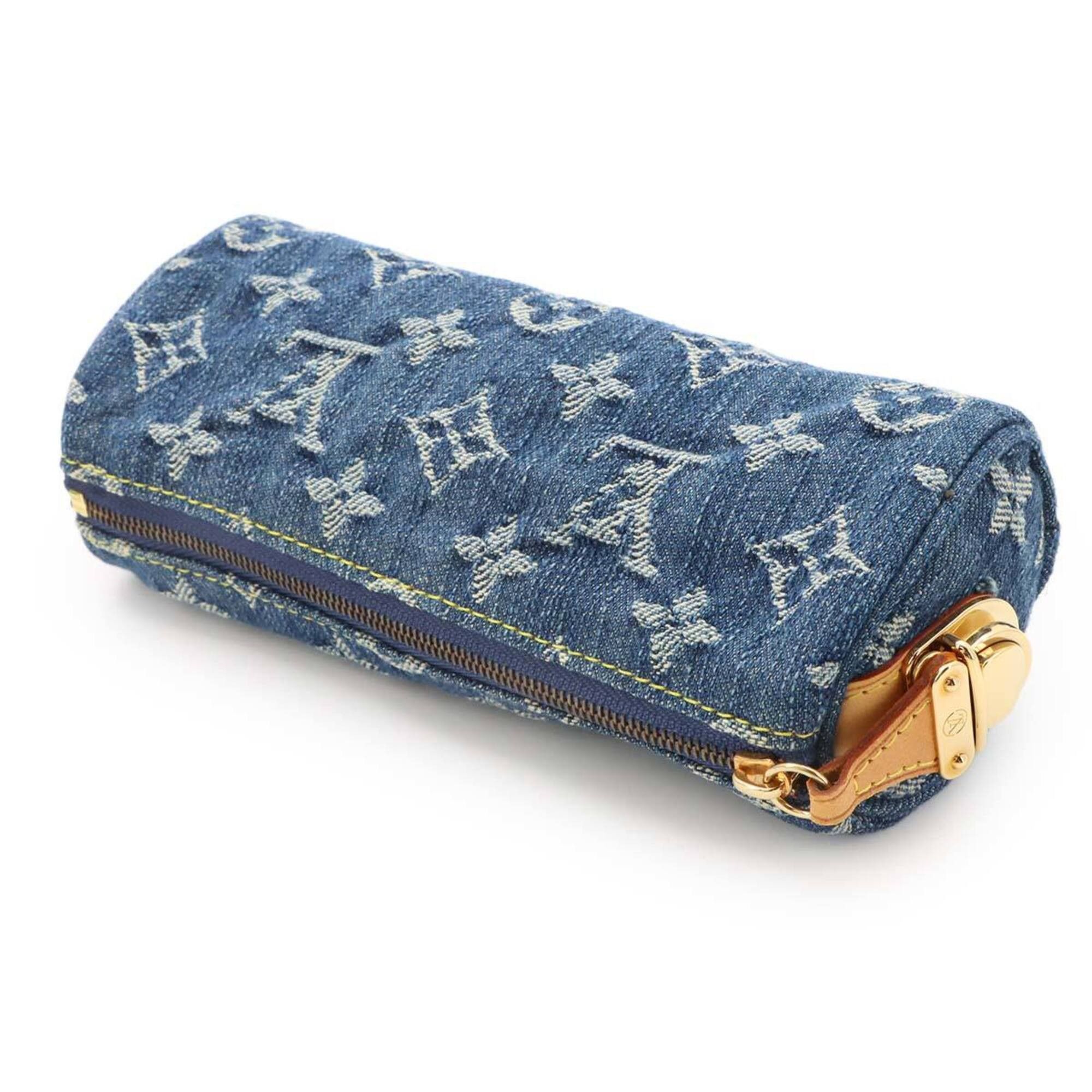 Louis Vuitton Louis Vuitton Monogram Denim Trousse Speedy GM Handbag Pouch Blue M95081 Gold Hardware Size ONE SIZE - 4 Thumbnail
