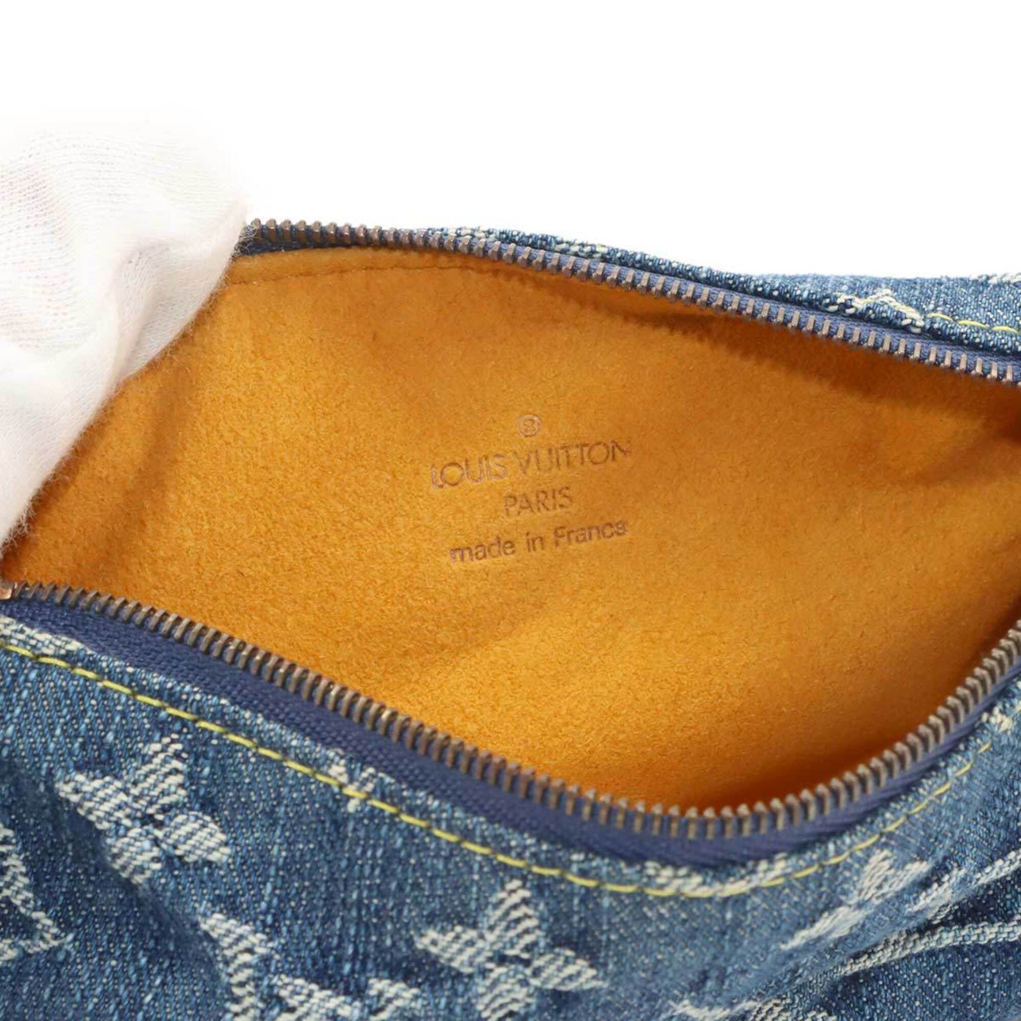 Louis Vuitton Louis Vuitton Monogram Denim Trousse Speedy GM Handbag Pouch Blue M95081 Gold Hardware Size ONE SIZE - 6 Thumbnail