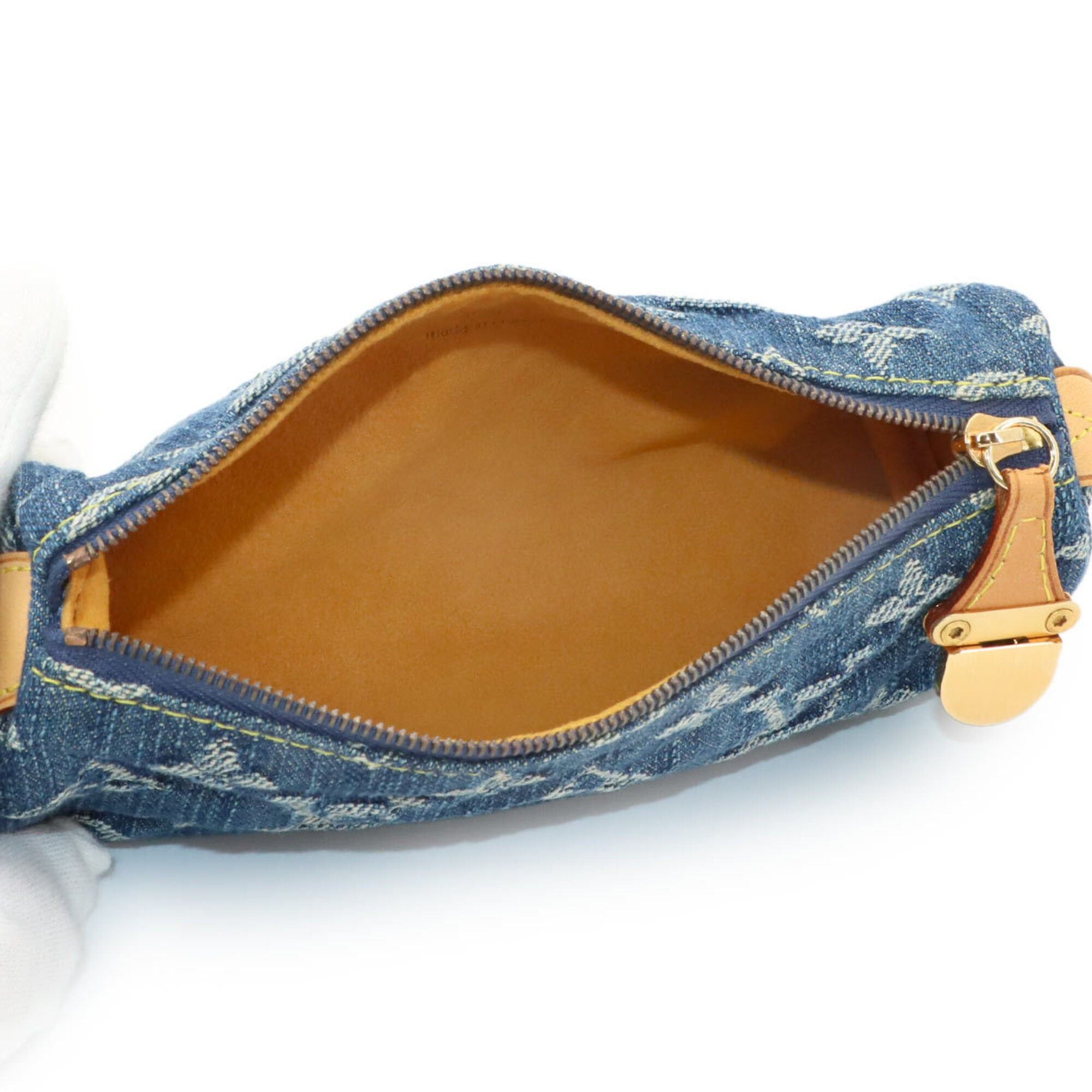 Louis Vuitton Louis Vuitton Monogram Denim Trousse Speedy GM Handbag Pouch Blue M95081 Gold Hardware Size ONE SIZE - 5 Thumbnail