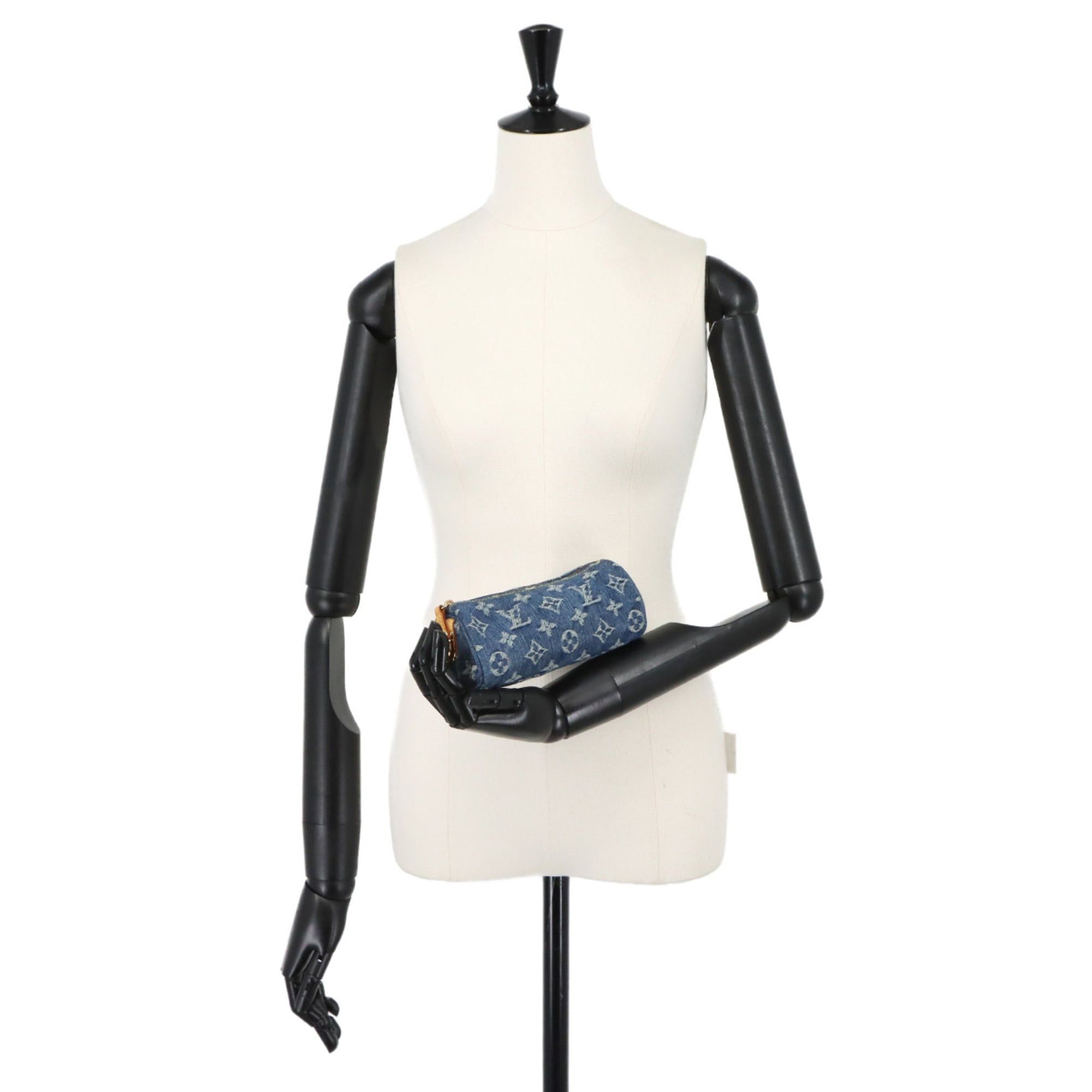 Louis Vuitton Louis Vuitton Monogram Denim Trousse Speedy GM Handbag Pouch Blue M95081 Gold Hardware Size ONE SIZE - 10 Thumbnail