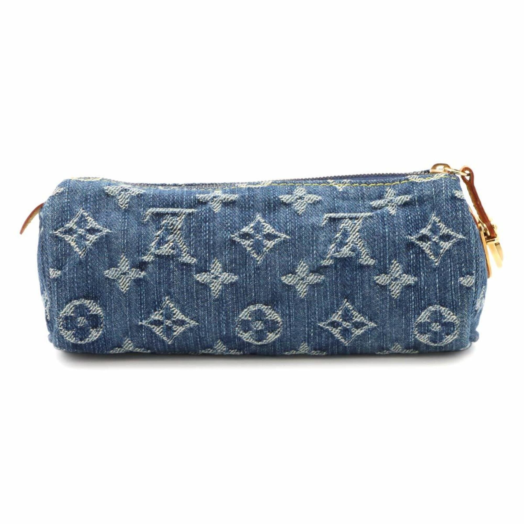 Louis Vuitton Louis Vuitton Monogram Denim Trousse Speedy GM Handbag Pouch Blue M95081 Gold Hardware Size ONE SIZE - 2 Thumbnail