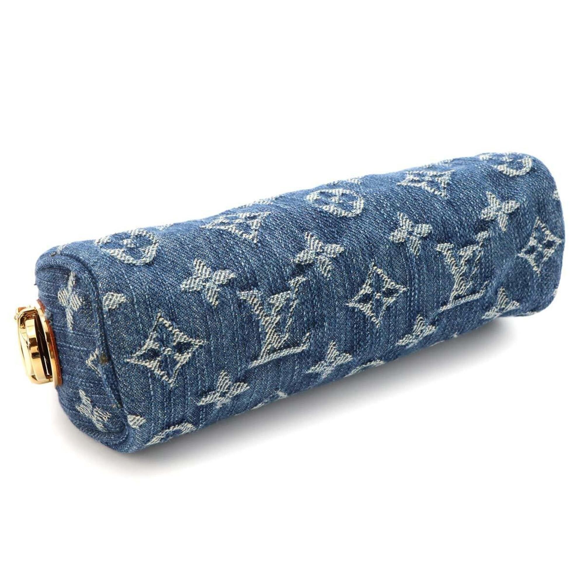 Louis Vuitton Louis Vuitton Monogram Denim Trousse Speedy GM Handbag Pouch Blue M95081 Gold Hardware Size ONE SIZE - 3 Thumbnail