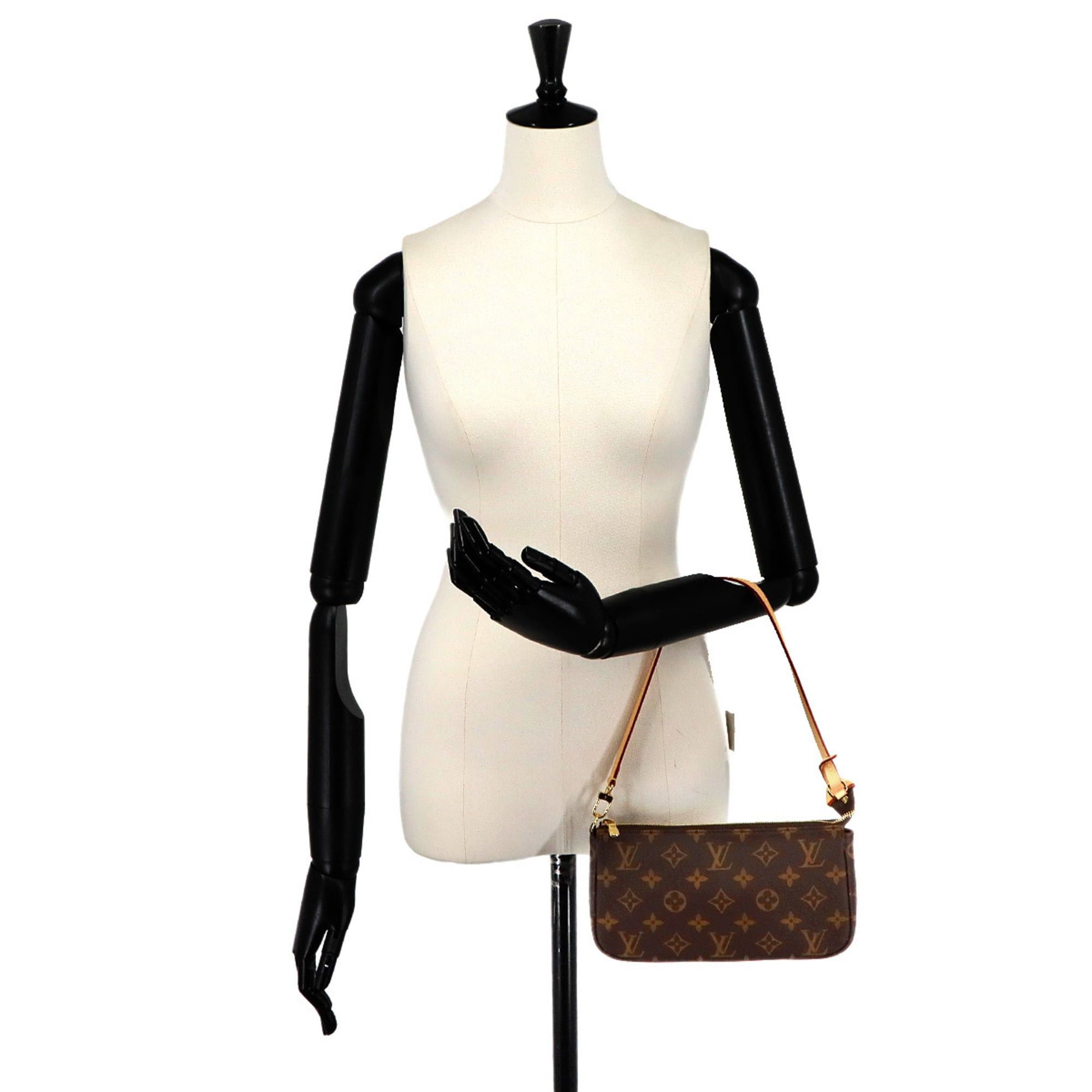 Louis Vuitton Louis Vuitton Monogram Pochette Accessoires Handbag, Brown, M82766, RFID, Gold Hardware. Size ONE SIZE - 9 Thumbnail