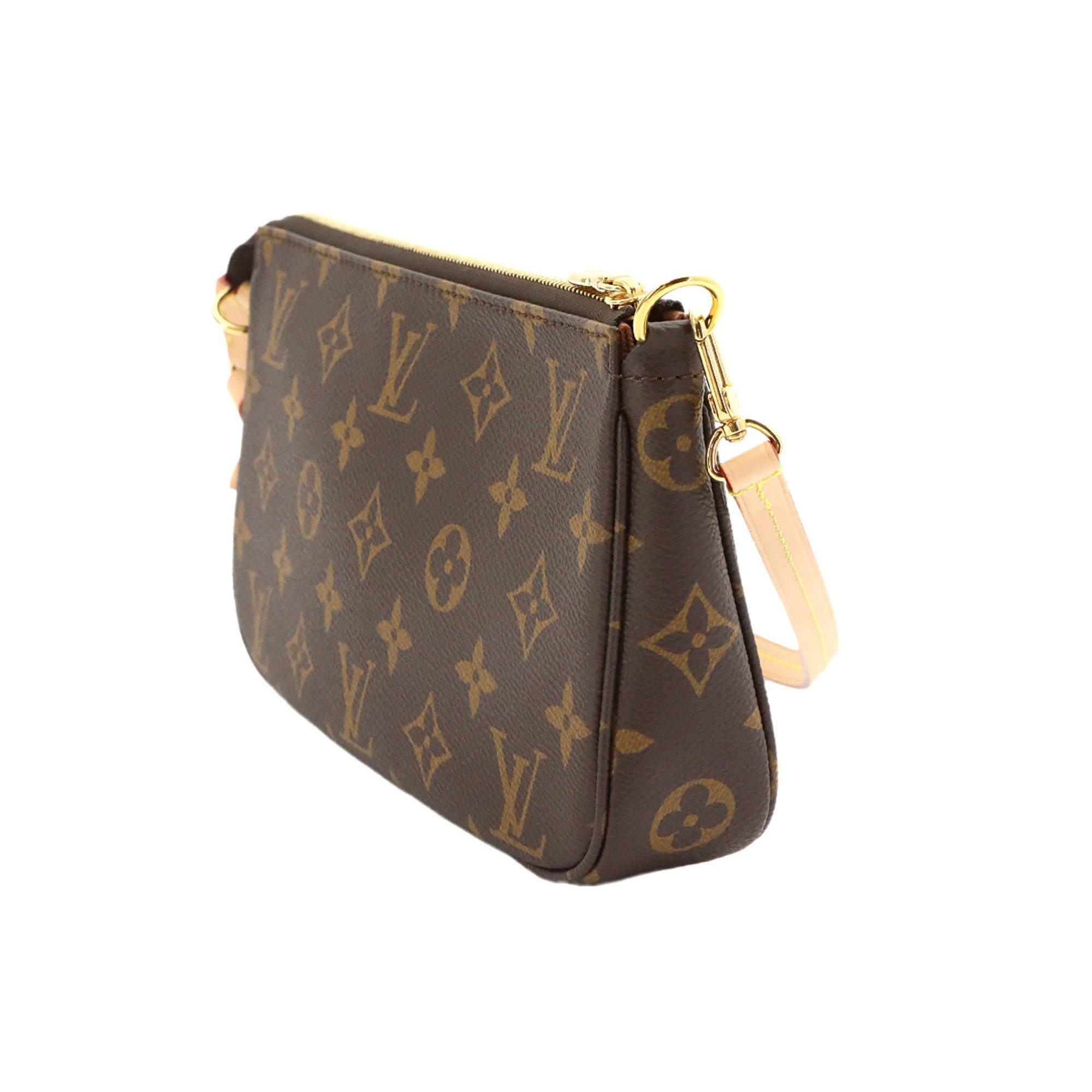 Louis Vuitton Louis Vuitton Monogram Pochette Accessoires Handbag, Brown, M82766, RFID, Gold Hardware. Size ONE SIZE - 3 Thumbnail