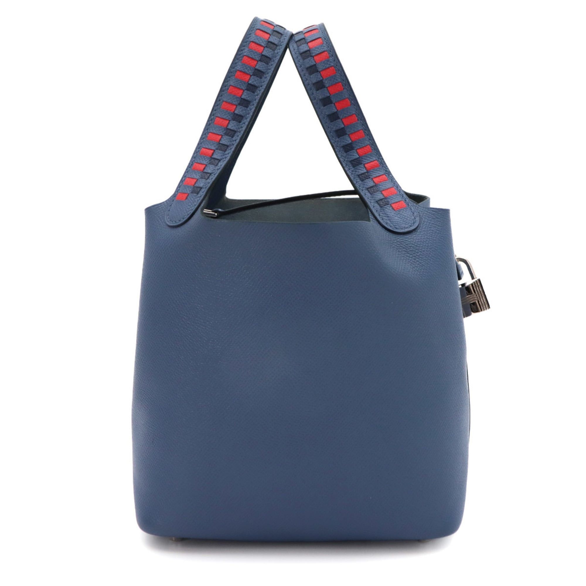 Hermes Hermes Picotin Lock PM Tressage Handbag, Epsom Leather, Blue Brighton, Capucines, Saphir, C Stamp, Silver Hardware. Size ONE SIZE - 2 Thumbnail