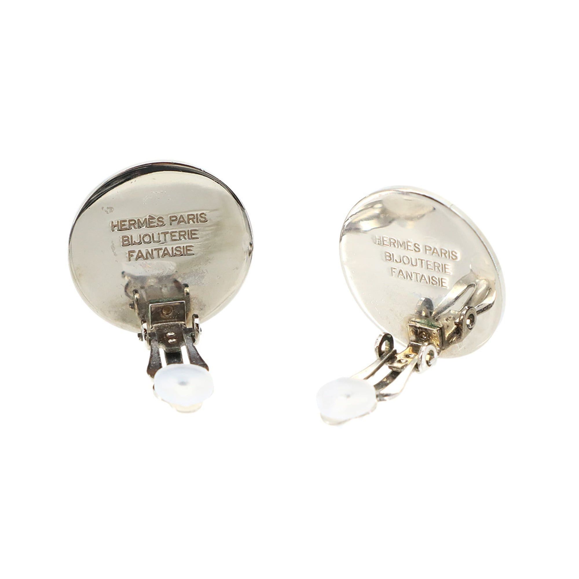 Hermes Hermes Sellier Earrings, Silver Size ONE SIZE - 2 Thumbnail
