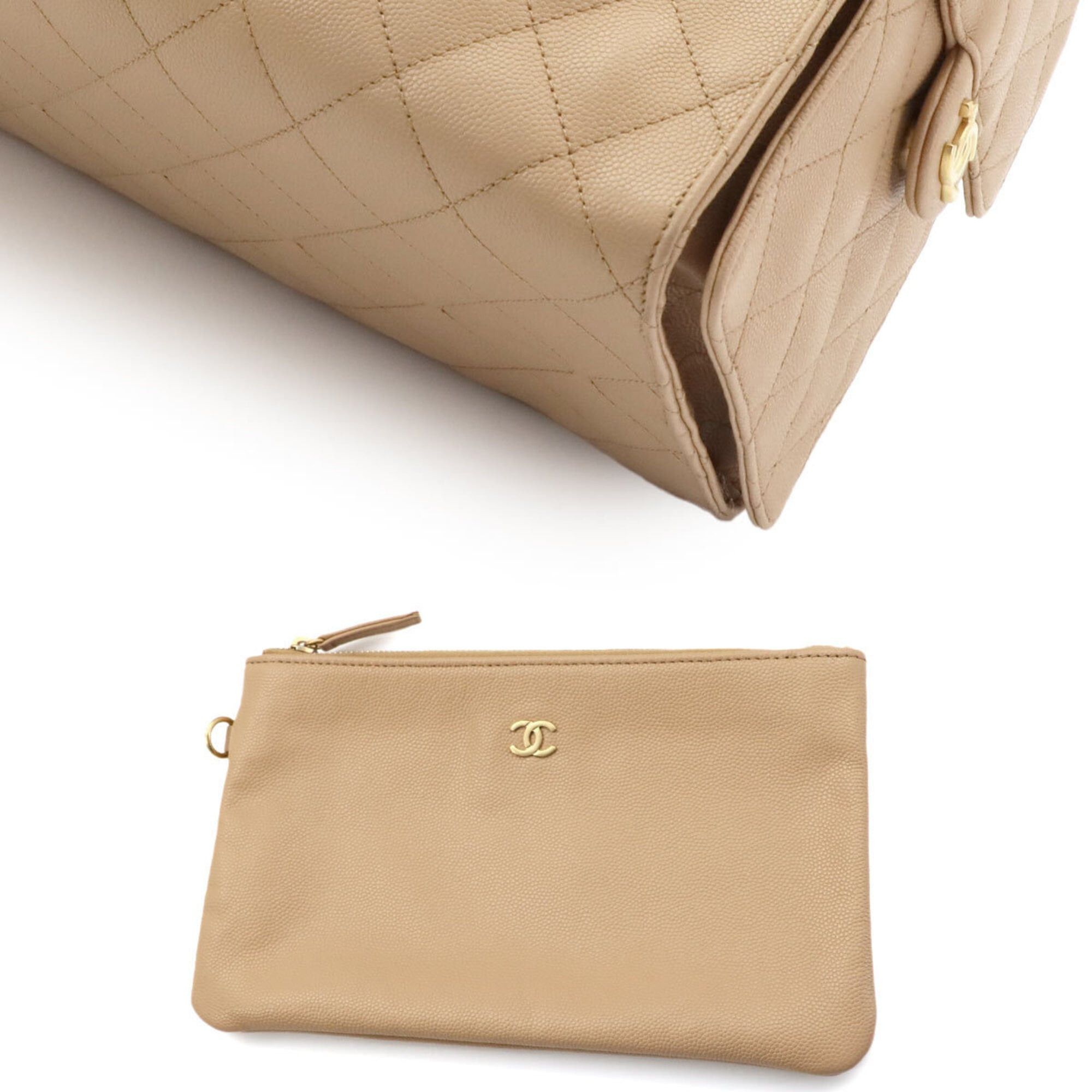Chanel Chanel 25 Small Shoulder Handbag, Caviar Leather, Beige, AS5293, Gold Hardware. Size ONE SIZE - 9 Thumbnail