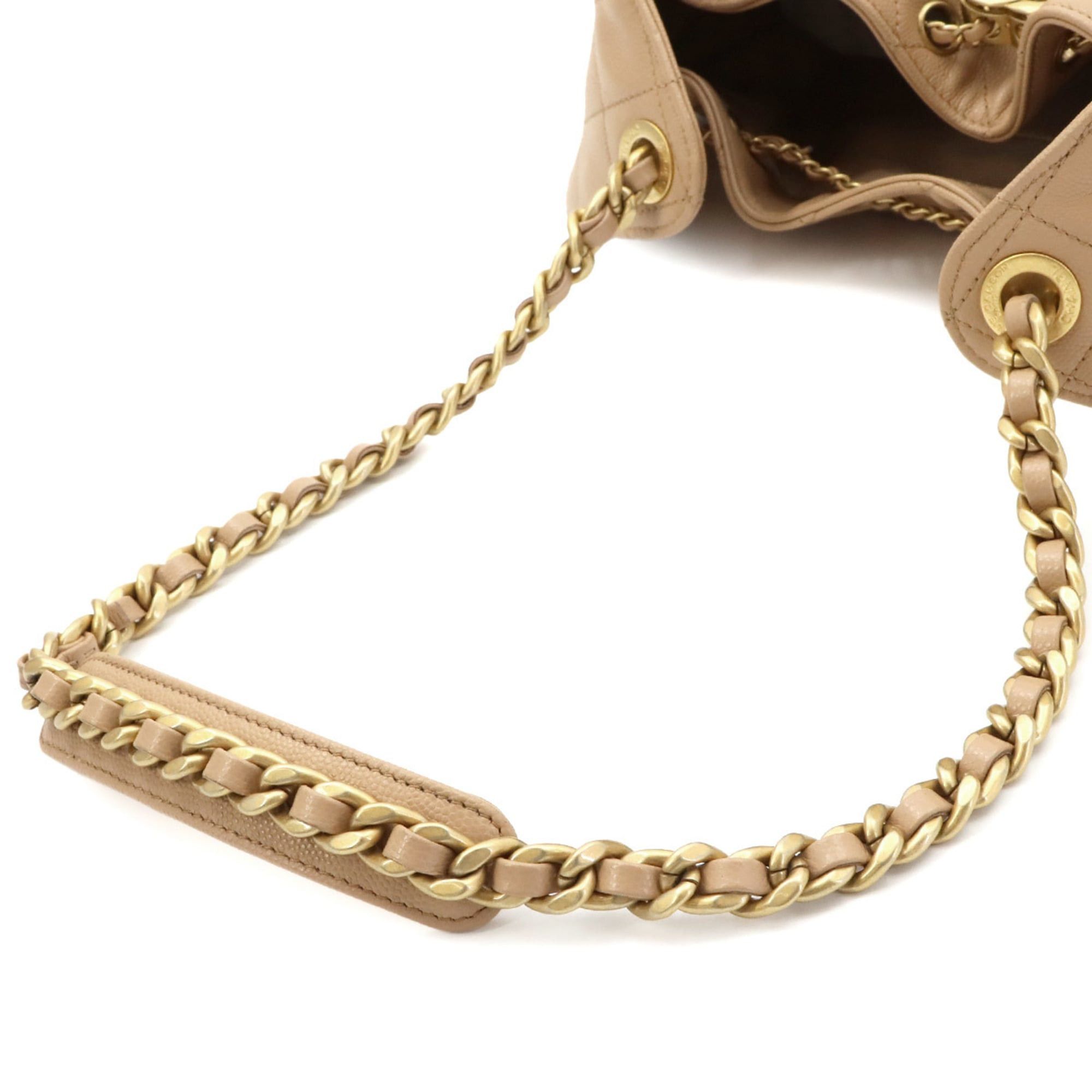 Chanel Chanel 25 Small Shoulder Handbag, Caviar Leather, Beige, AS5293, Gold Hardware. Size ONE SIZE - 6 Thumbnail