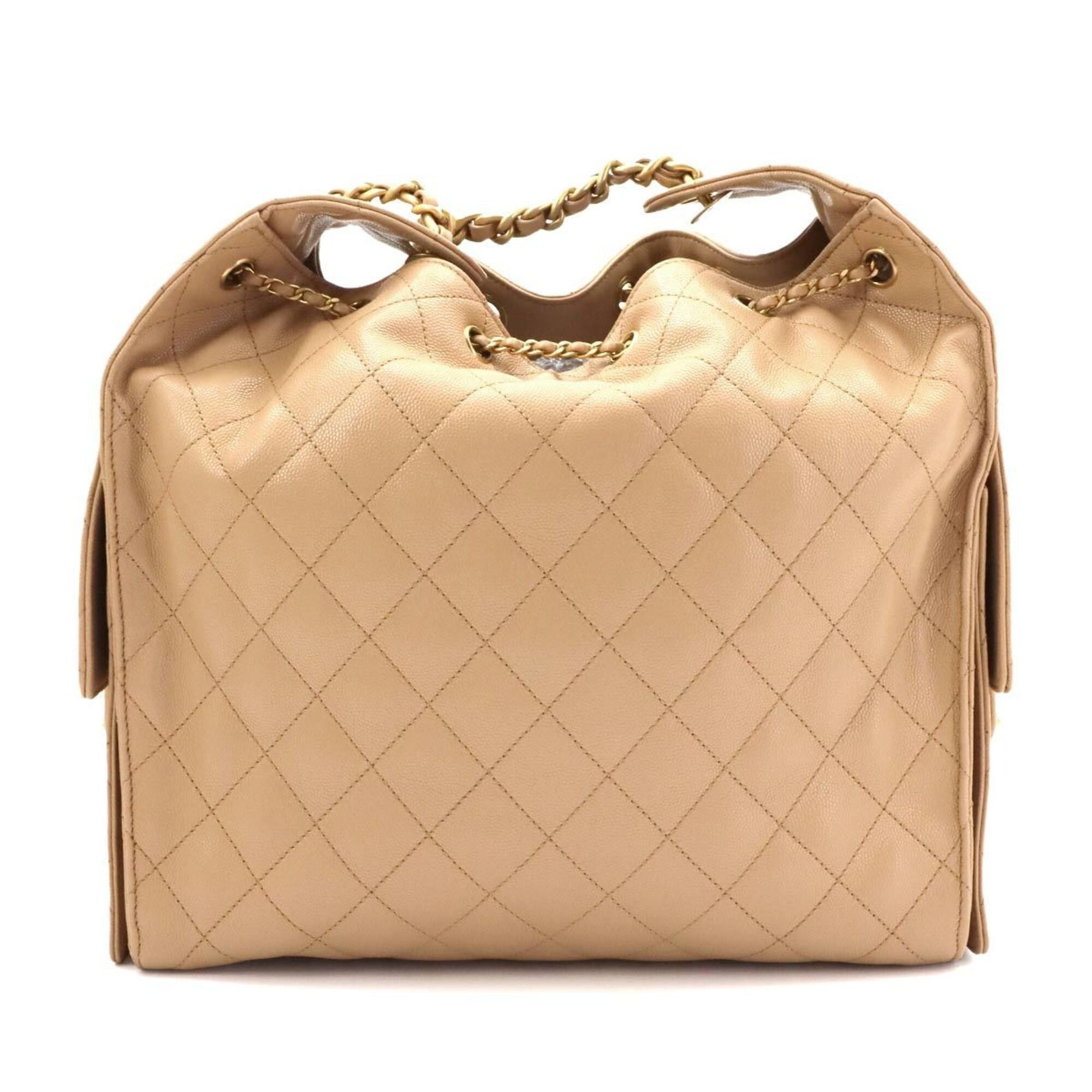 Chanel Chanel 25 Small Shoulder Handbag, Caviar Leather, Beige, AS5293, Gold Hardware. Size ONE SIZE - 3 Thumbnail