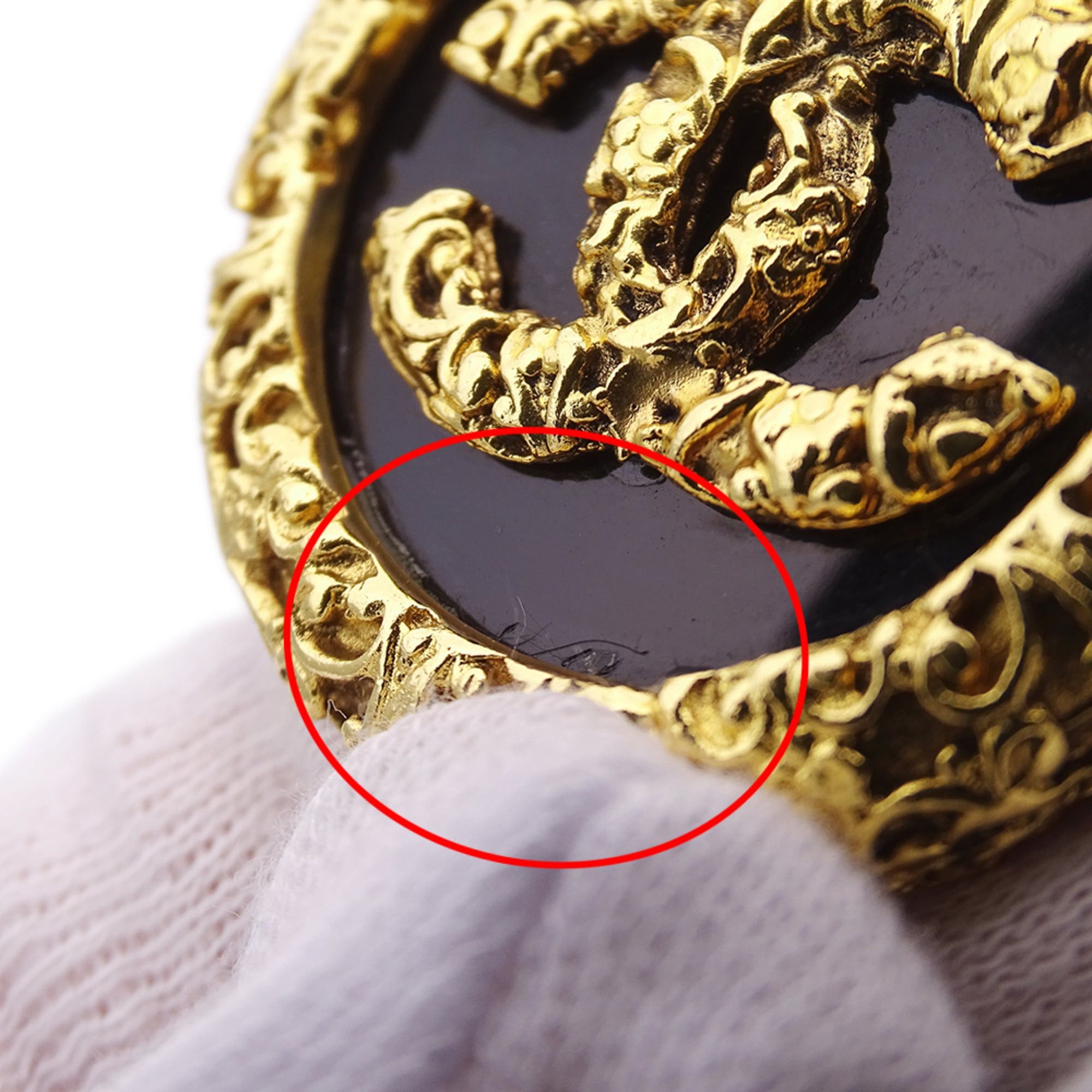 Chanel Chanel necklace for women, gold and black, with the iconic logo. Size ONE SIZE - 9 Thumbnail