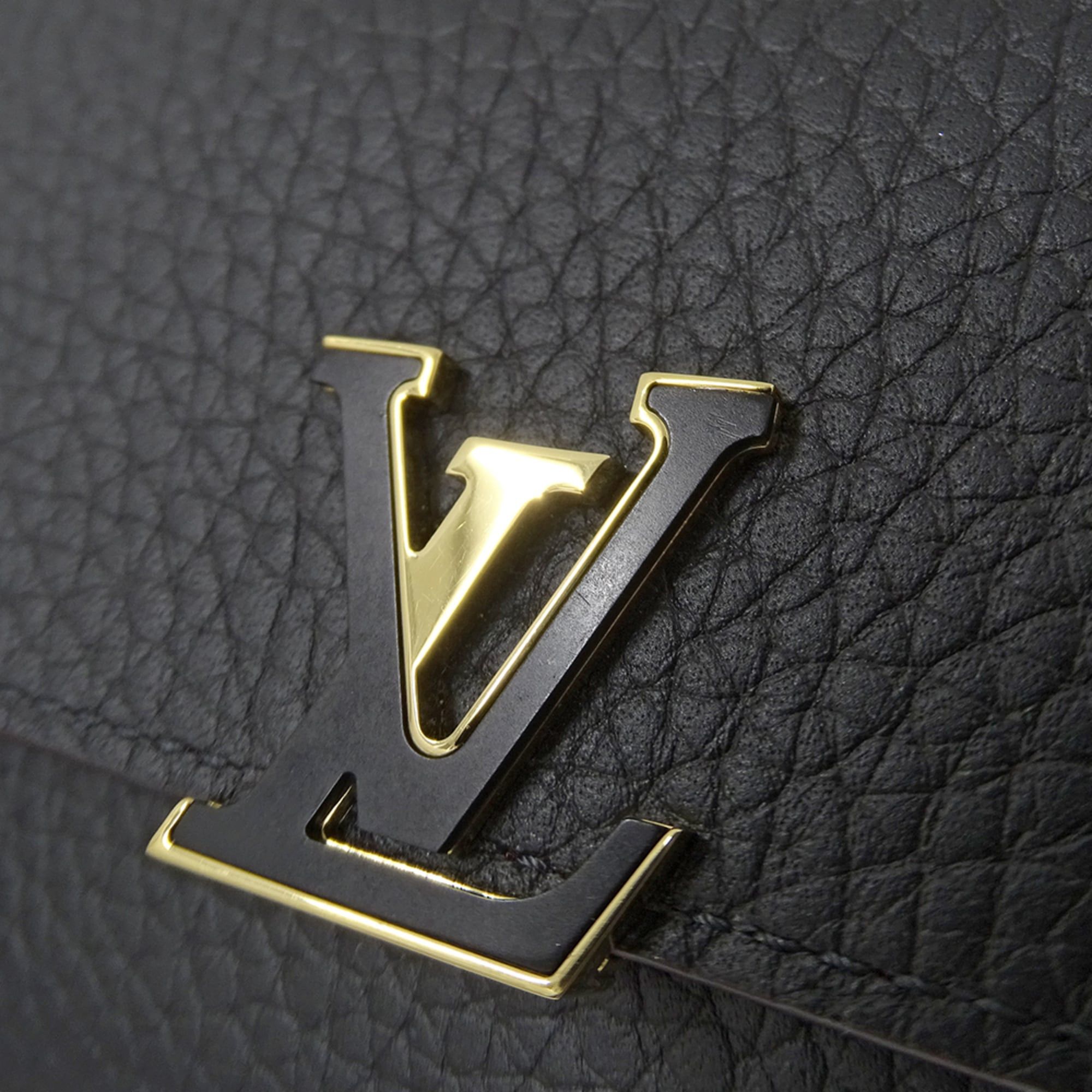 Louis Vuitton Louis Vuitton Women's Wallet, Brand Name, Bi-fold Portefeuille Capucines Compact, Taurillon Leather, Noir Hot Pink, M62157 Black Size ONE SIZE - 10 Thumbnail