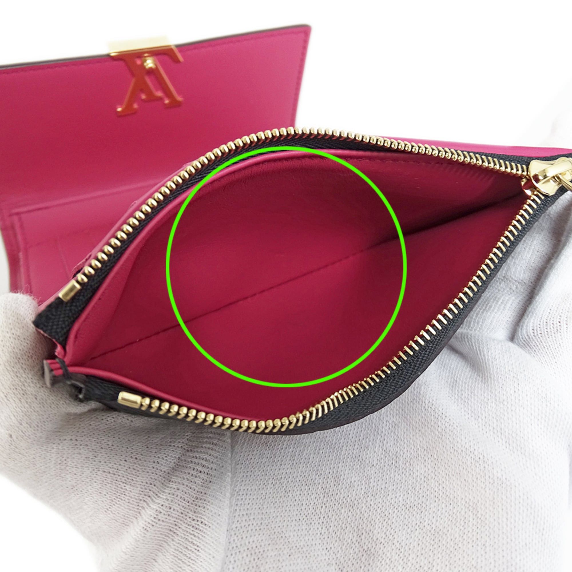 Louis Vuitton Louis Vuitton Women's Wallet, Brand Name, Bi-fold Portefeuille Capucines Compact, Taurillon Leather, Noir Hot Pink, M62157 Black Size ONE SIZE - 7 Thumbnail