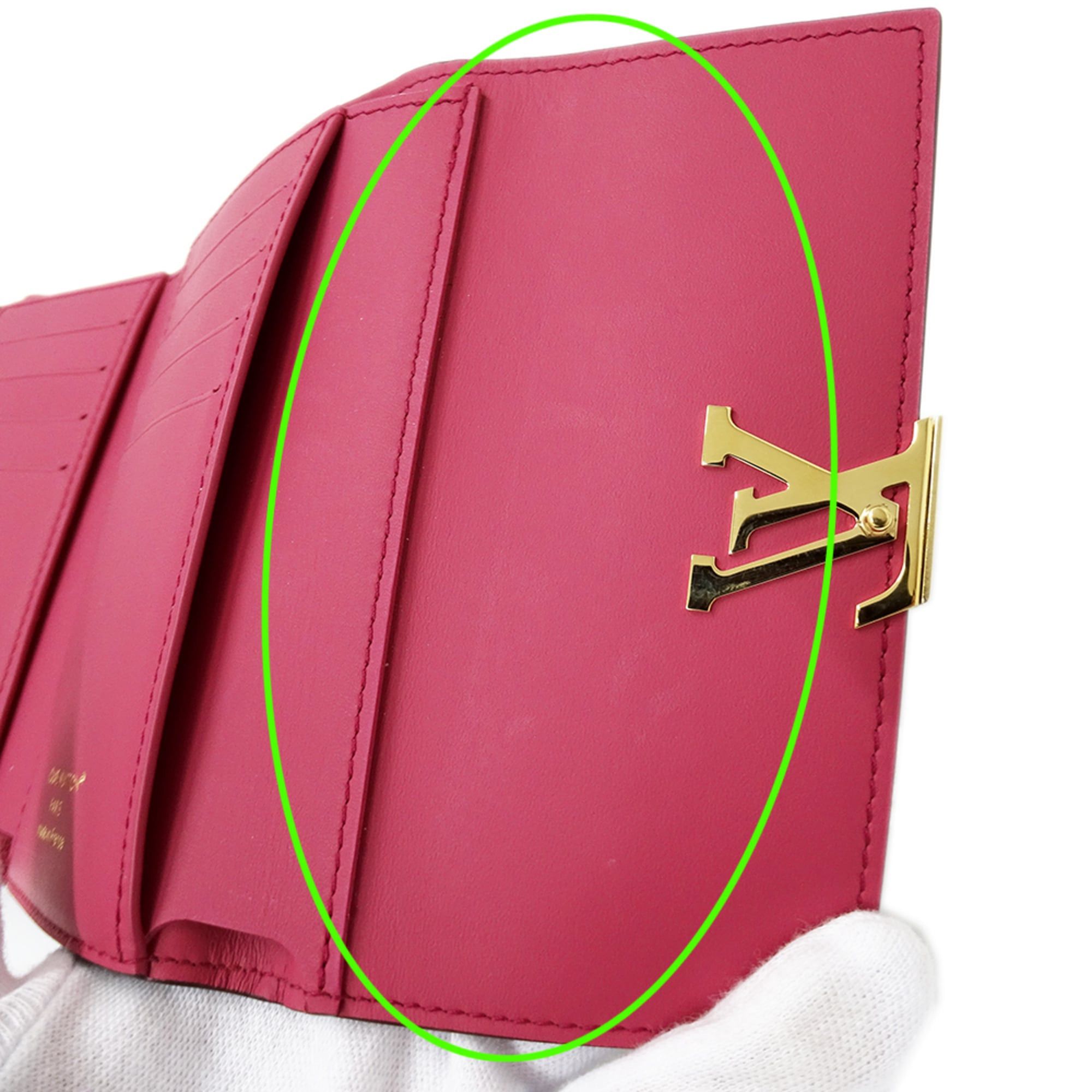 Louis Vuitton Louis Vuitton Women's Wallet, Brand Name, Bi-fold Portefeuille Capucines Compact, Taurillon Leather, Noir Hot Pink, M62157 Black Size ONE SIZE - 9 Thumbnail