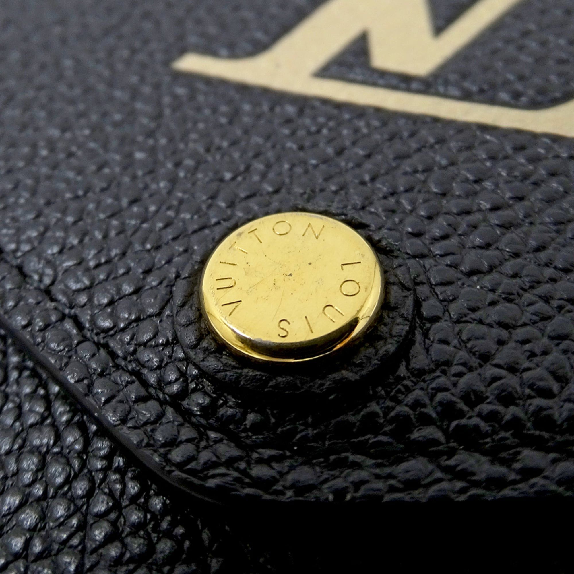 Louis Vuitton Louis Vuitton Bicolor Monogram Empreinte Women's Long Wallet Portefeuille Sarah Noir Beige M80496 Black Size ONE SIZE - 13 Thumbnail
