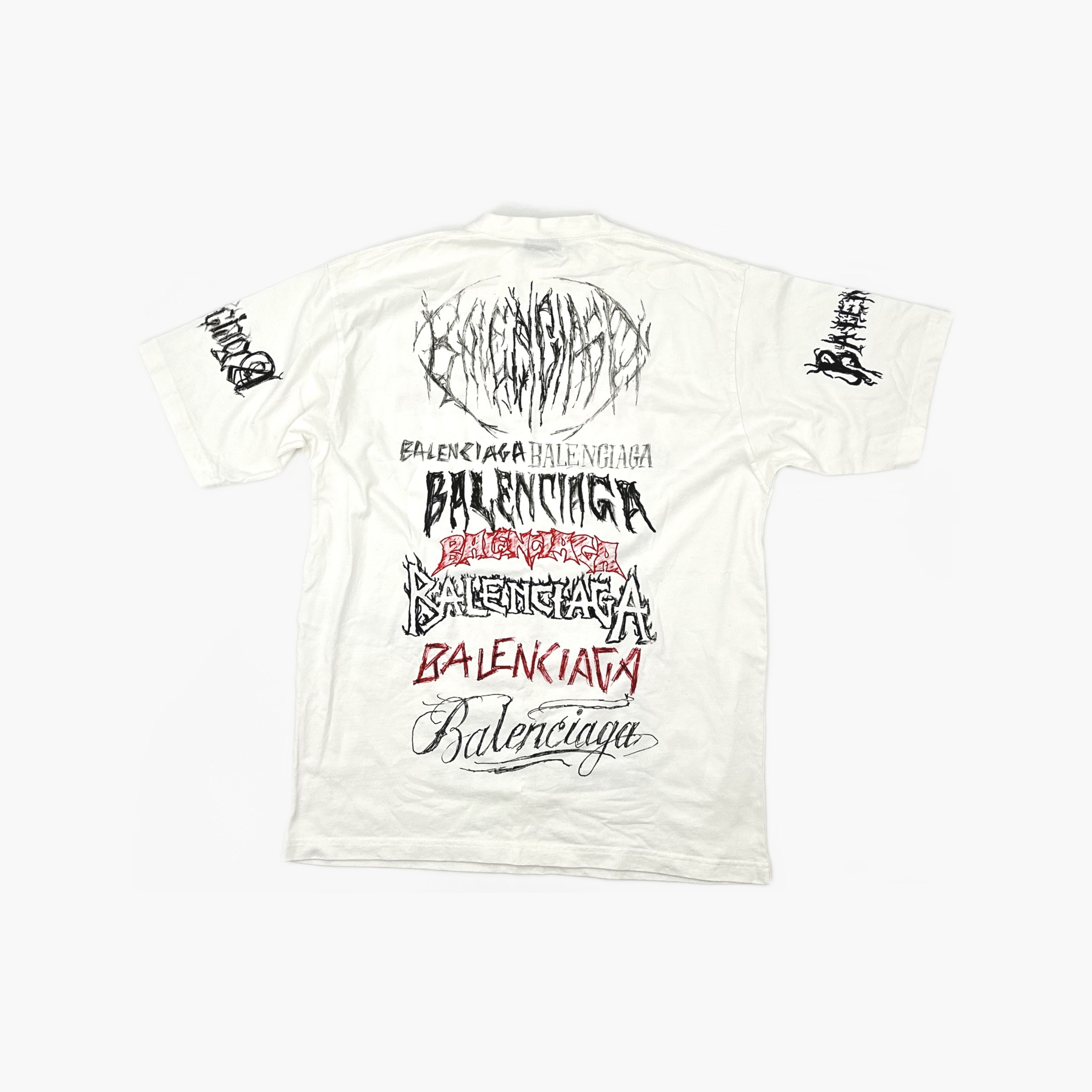 Balenciaga Balenciaga Graphic Logo T-Shirt Size XS Size US XS / EU 42 / 0 - 2 Thumbnail
