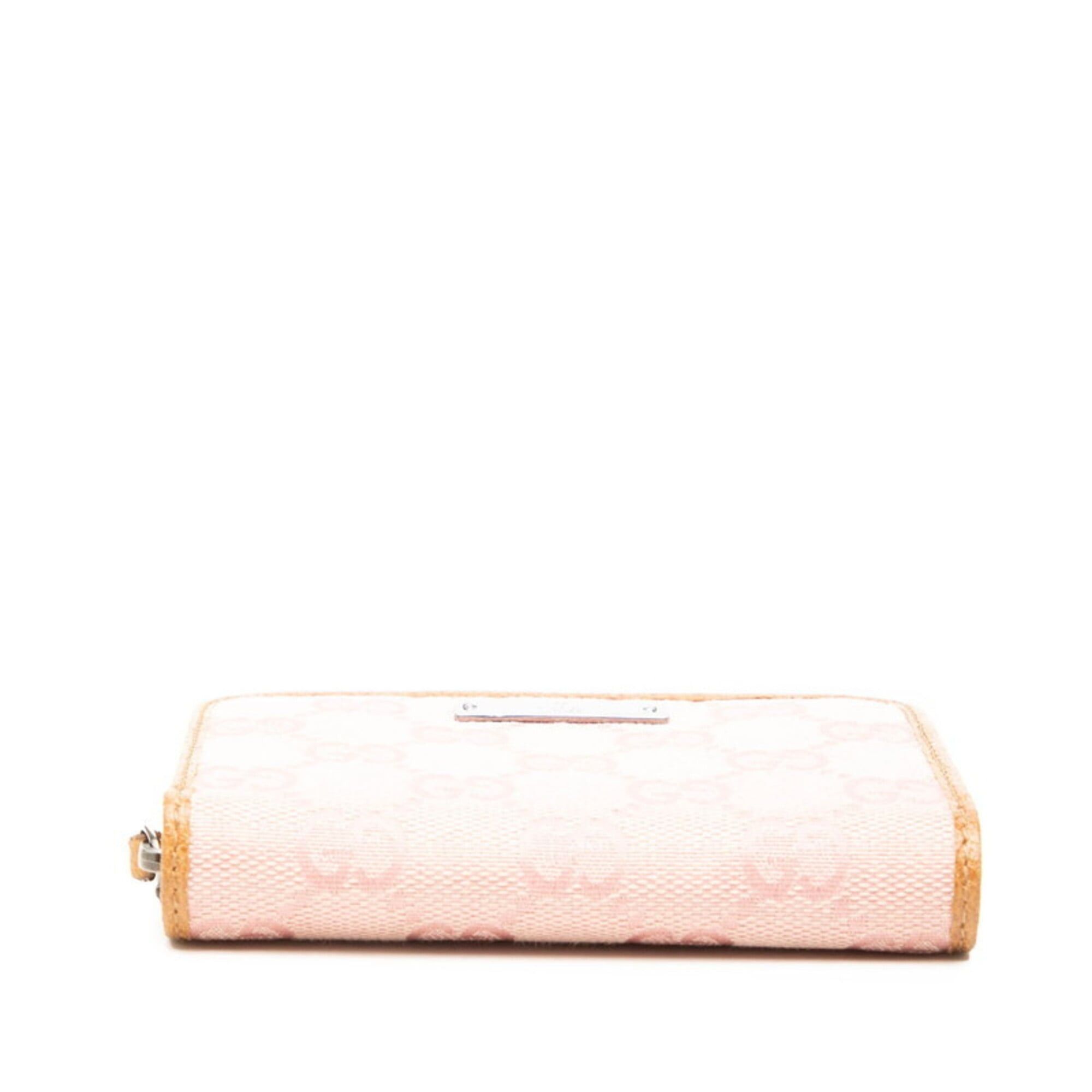 Gucci Gucci GG Canvas Wallet/Coin Purse/Card Case 112665 Pink Brown Leather Women's GUCCI Size ONE SIZE - 3 Thumbnail