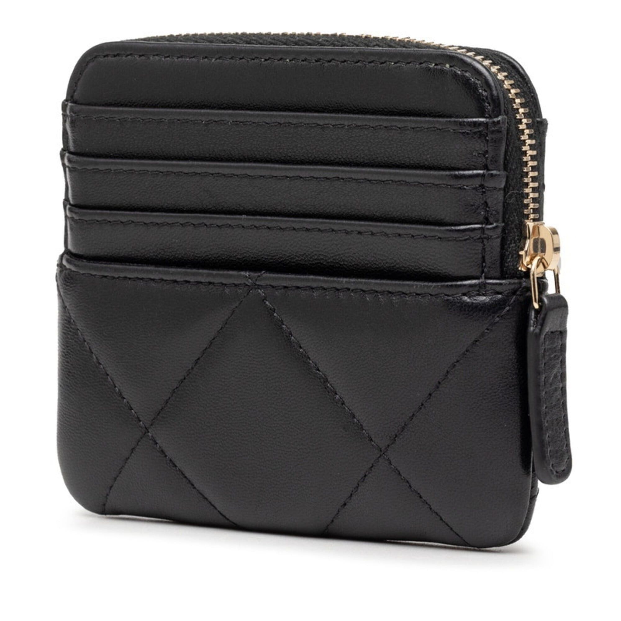 Chanel Chanel 19 Coco Mark Matelassé Zip Coin Purse Business Card Holder/Card Case AP2086 Black Lambskin Women's CHANEL Size ONE SIZE - 2 Thumbnail