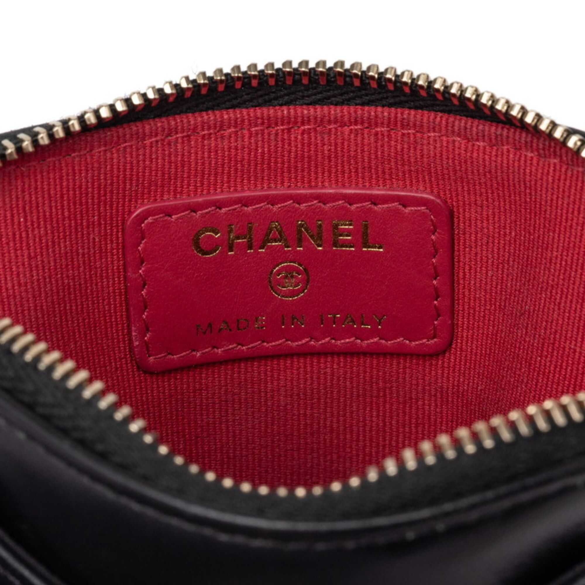 Chanel Chanel 19 Coco Mark Matelassé Zip Coin Purse Business Card Holder/Card Case AP2086 Black Lambskin Women's CHANEL Size ONE SIZE - 5 Thumbnail