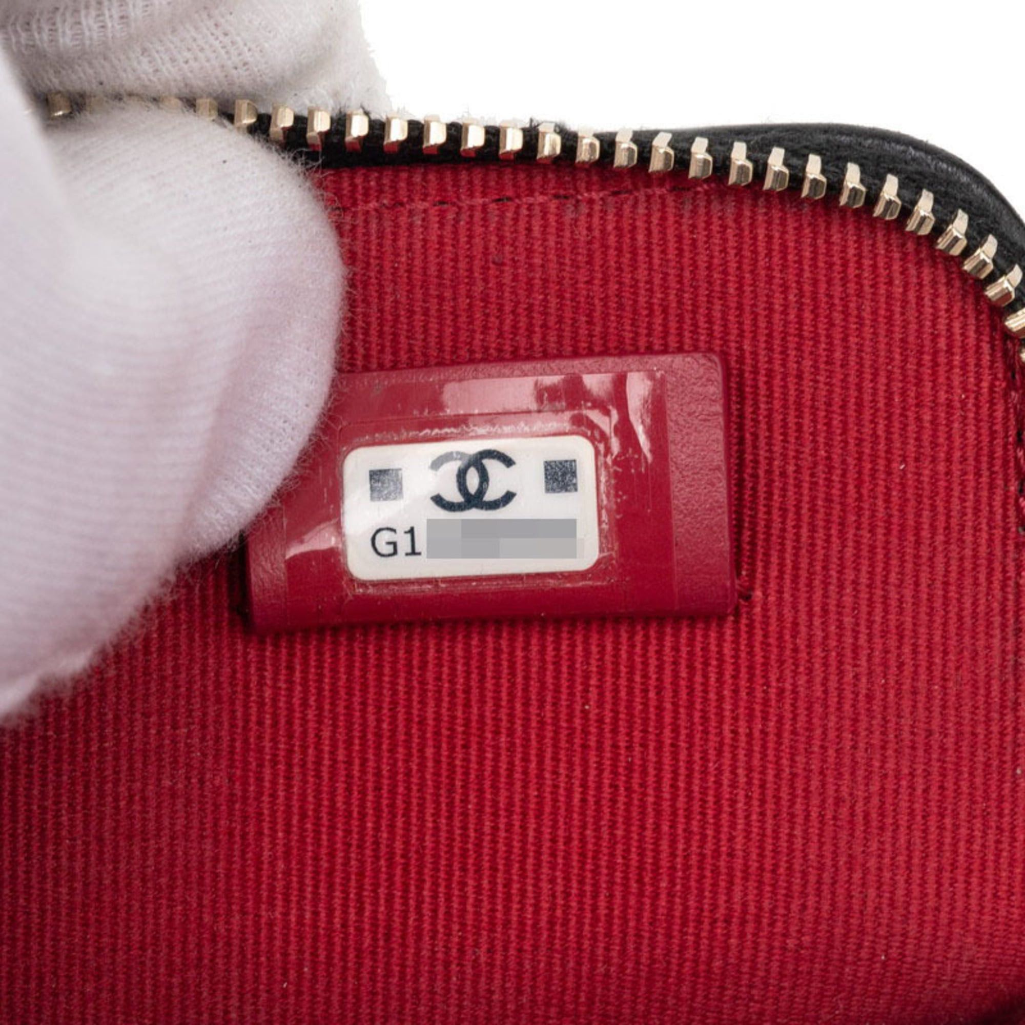 Chanel Chanel 19 Coco Mark Matelassé Zip Coin Purse Business Card Holder/Card Case AP2086 Black Lambskin Women's CHANEL Size ONE SIZE - 6 Thumbnail