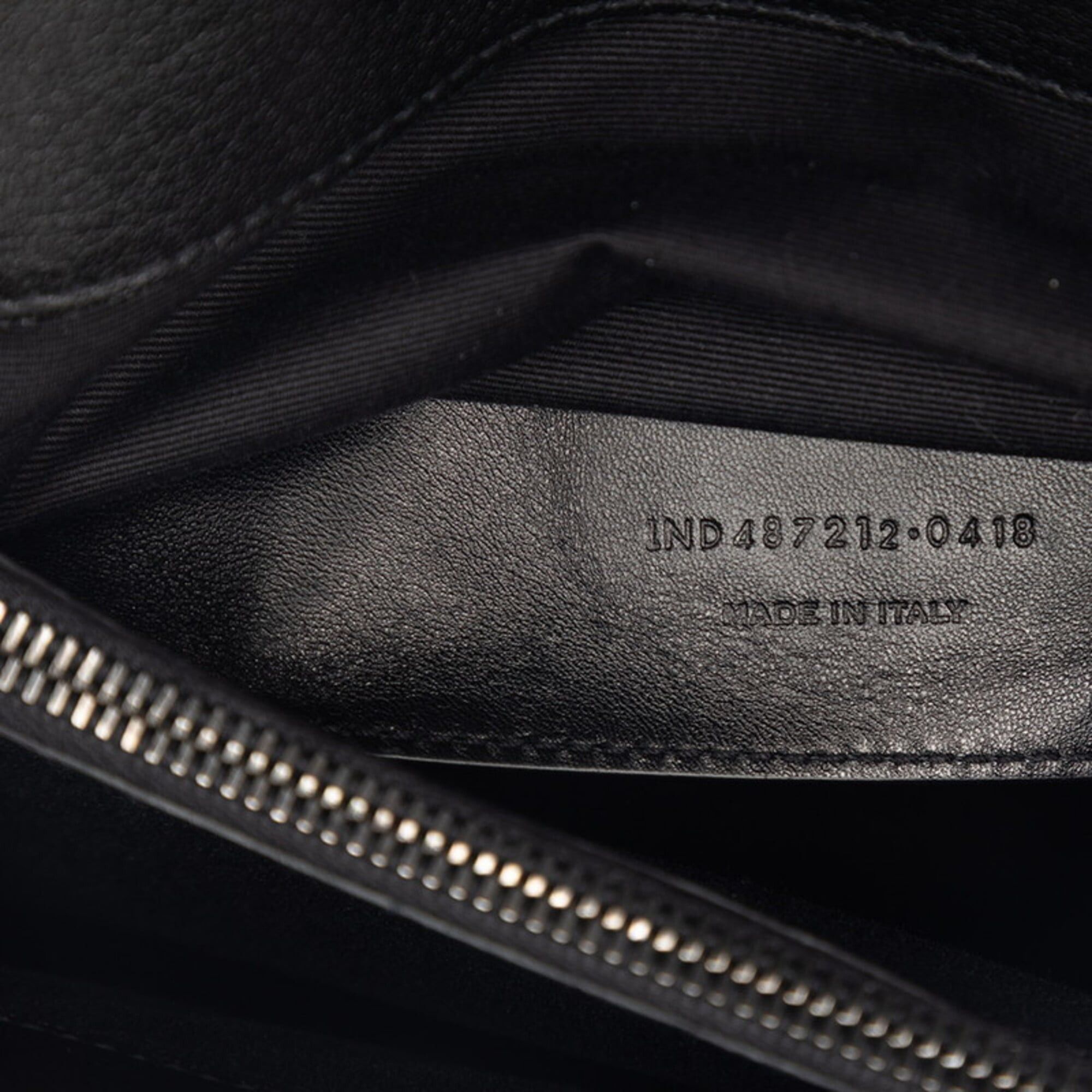 Saint Laurent Paris Saint Laurent YSL Logo V-Stitch Handbag, Top Handle Shoulder Bag, 2-Way, 487212, Black Leather, Women's SAINT LAURENT Size ONE SIZE - 6 Thumbnail