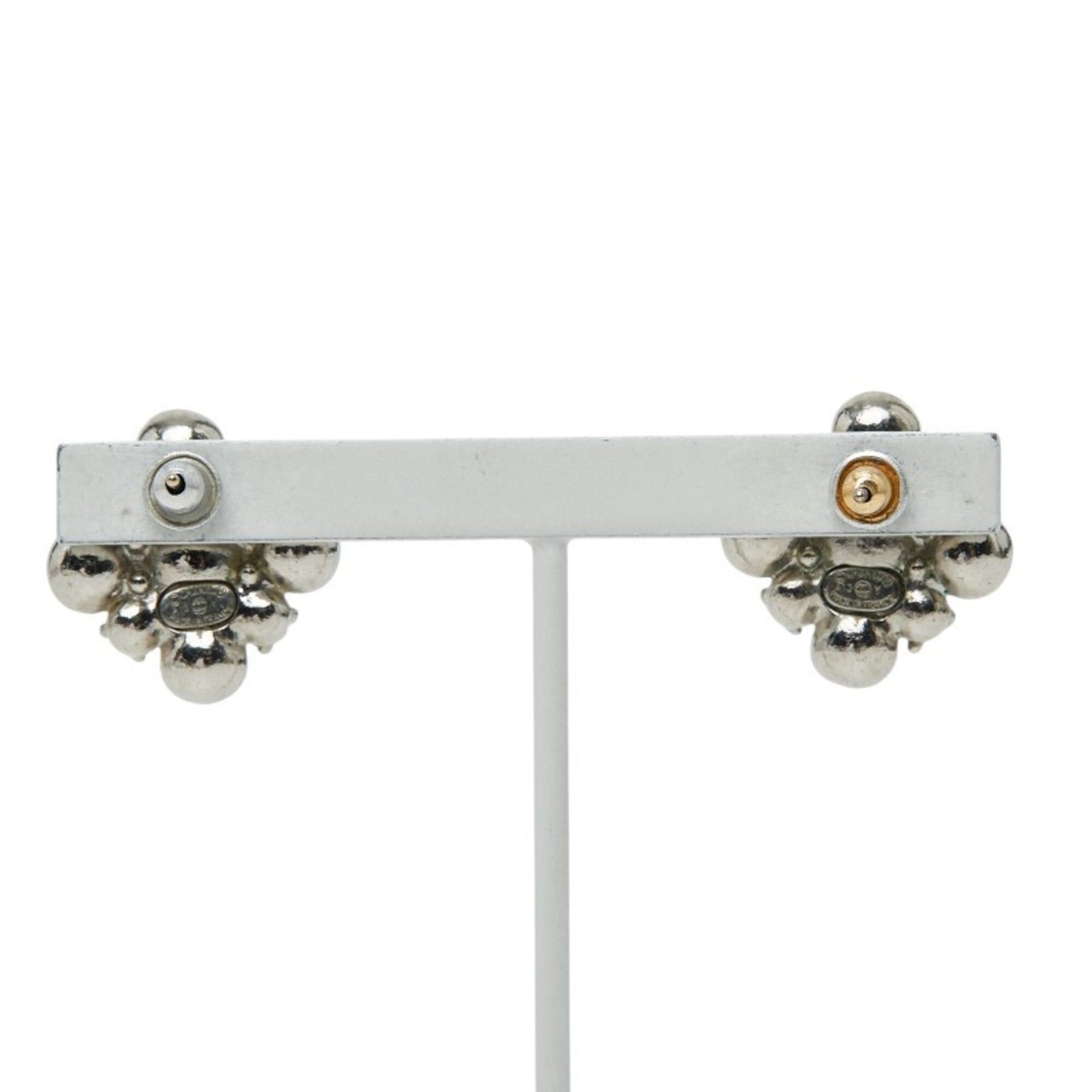Chanel Chanel Stud Earrings A13V Silver Metal Bijou Women's CHANEL Size ONE SIZE - 3 Thumbnail