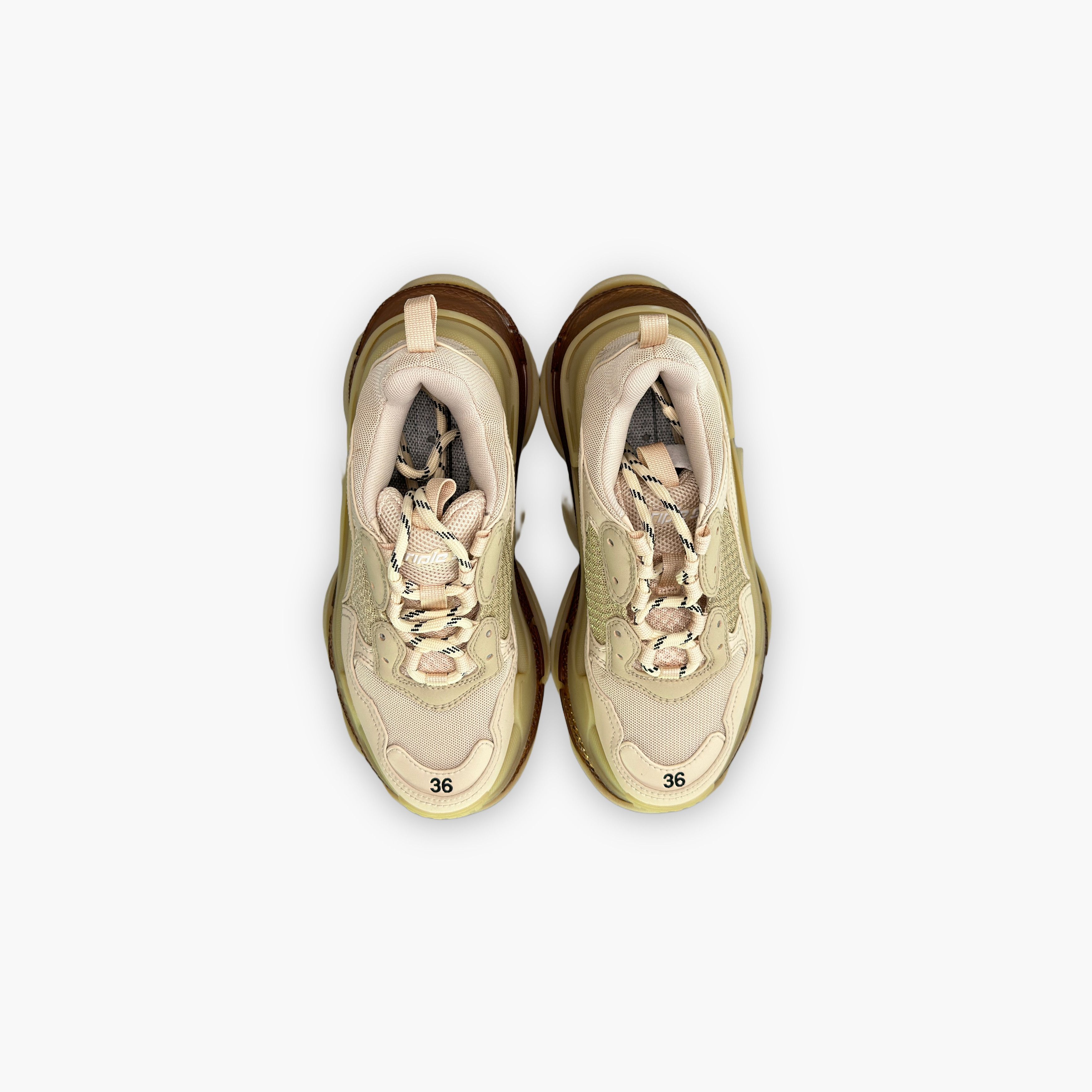 Balenciaga Balenciaga Triple S Sneakers Beige Size 36 Size US 6 / IT 36 - 9 Thumbnail