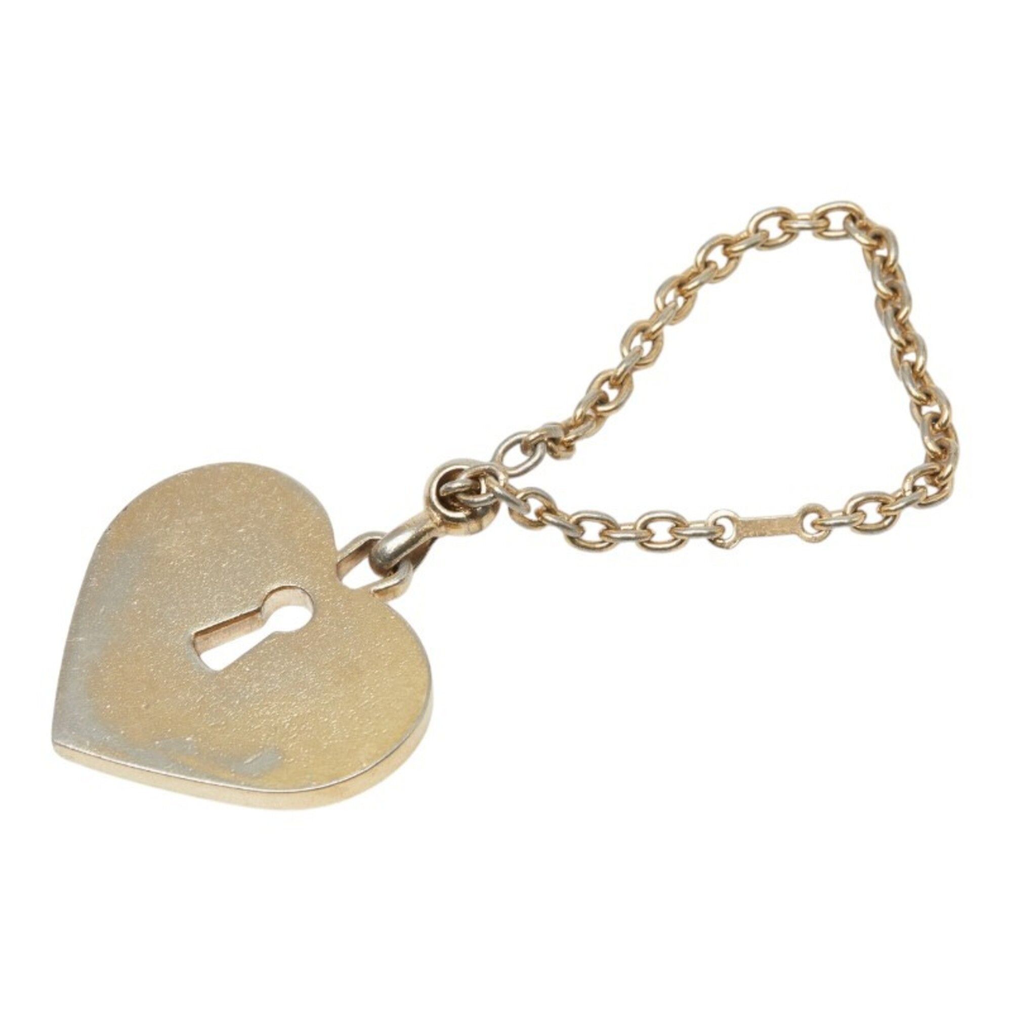 Chanel Chanel Coco Mark Heart Motif Accessory Bag Charm Keychain Gold Rhinestone Plated Women's CHANEL Size ONE SIZE - 2 Thumbnail