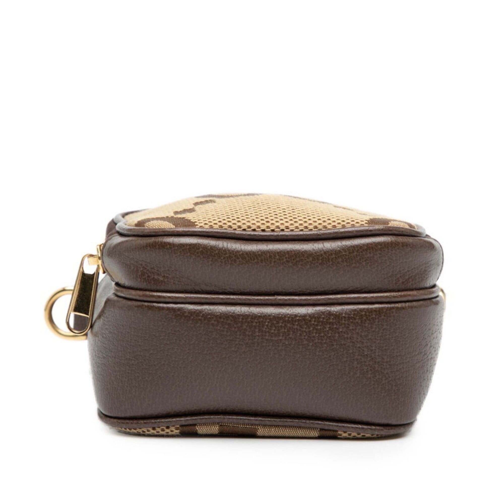Gucci Gucci Jumbo GG Handbag Shoulder Bag 2WAY 696072 Beige Brown Canvas Leather Women's GUCCI Size ONE SIZE - 3 Thumbnail