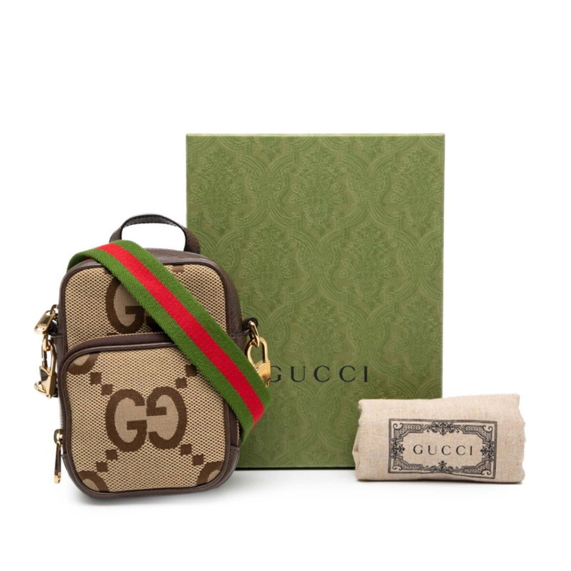 Gucci Gucci Jumbo GG Handbag Shoulder Bag 2WAY 696072 Beige Brown Canvas Leather Women's GUCCI Size ONE SIZE - 7 Thumbnail